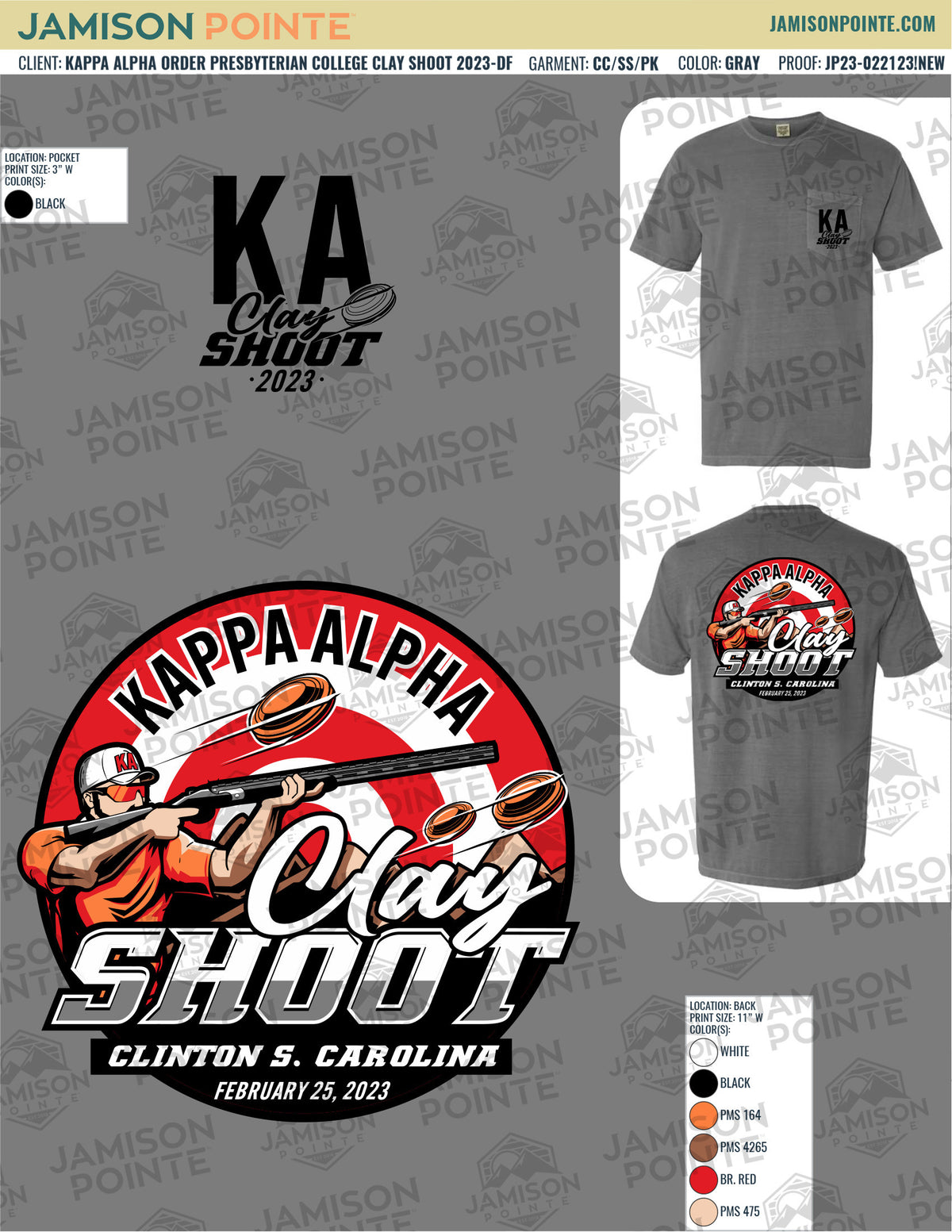 Kappa Alpha Order Presbyterian College Clay Shoot T-Shirt