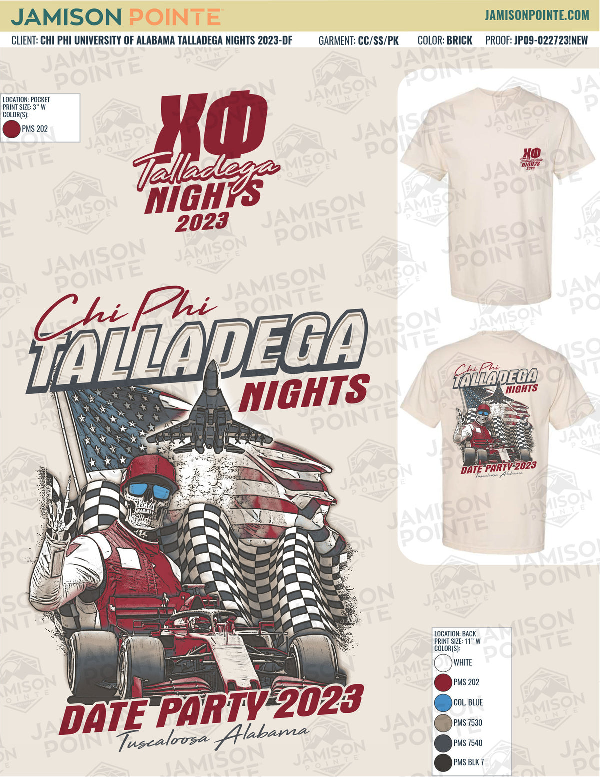 Chi Phi University of Alabama Talladega Nights T-Shirt
