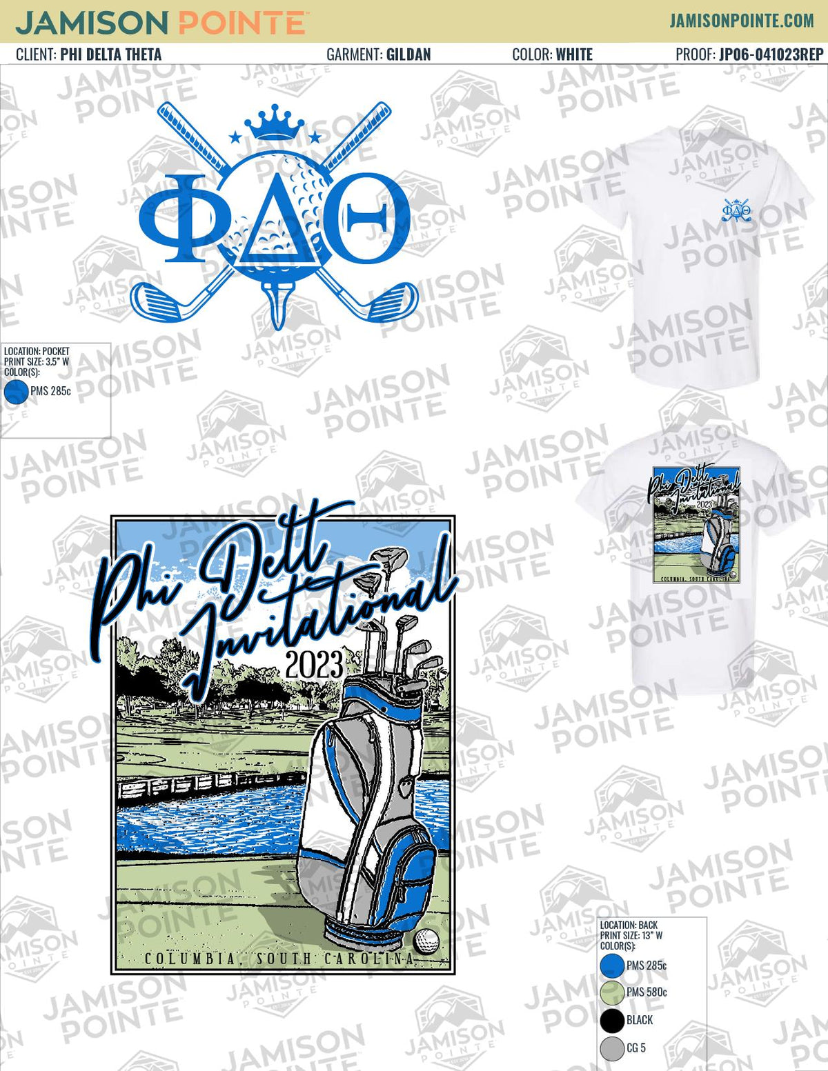 Phi Delta Theta University of South Carolina Country Club T-Shirt