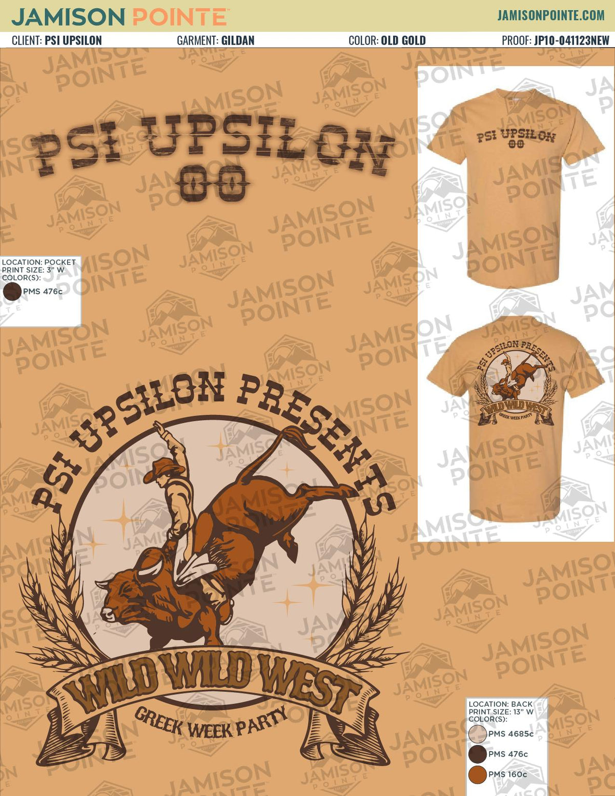 Psi Upsilon University of Washington Wild Wild West T-Shirt