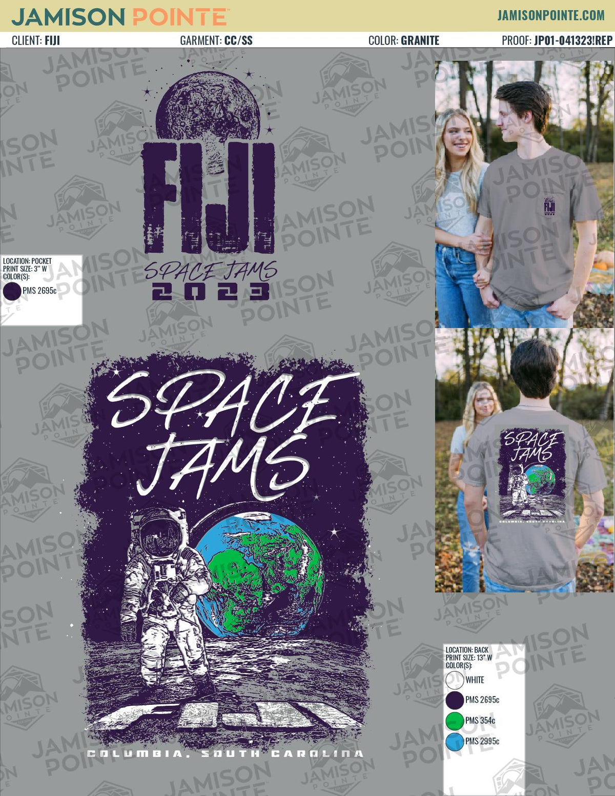 Phi Gamma Delta Phi University of South Carolina Space Jams T-Shirt