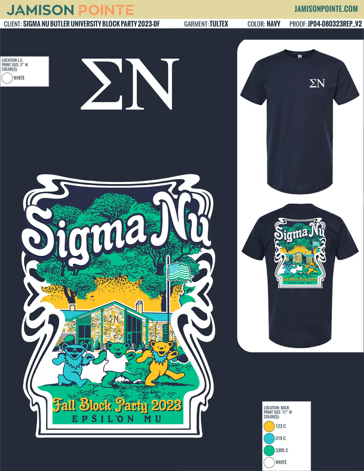 Sigma Nu Butler University Block Party T-Shirt
