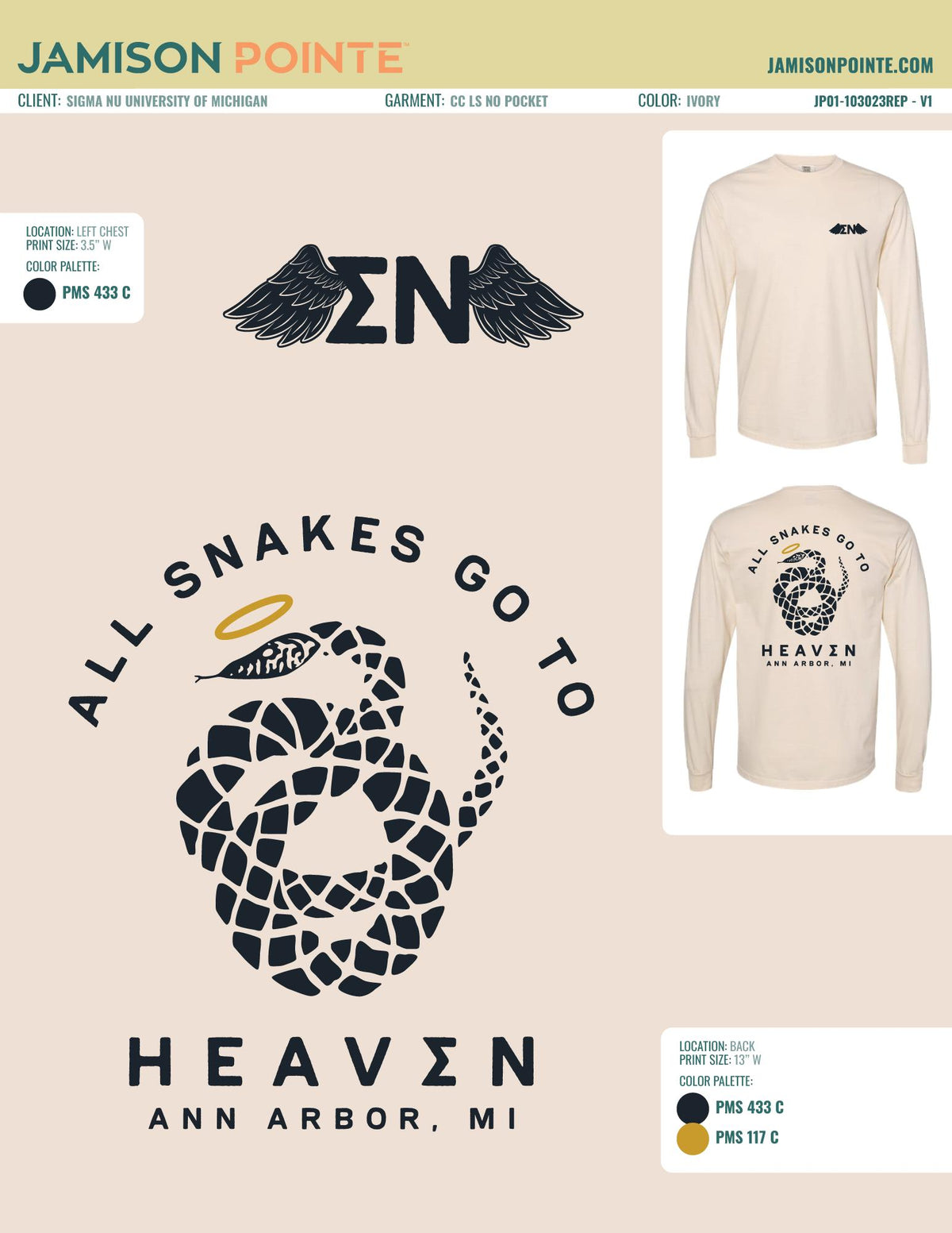 Sigma Nu University of Michigan Heaven Shirts T-Shirt