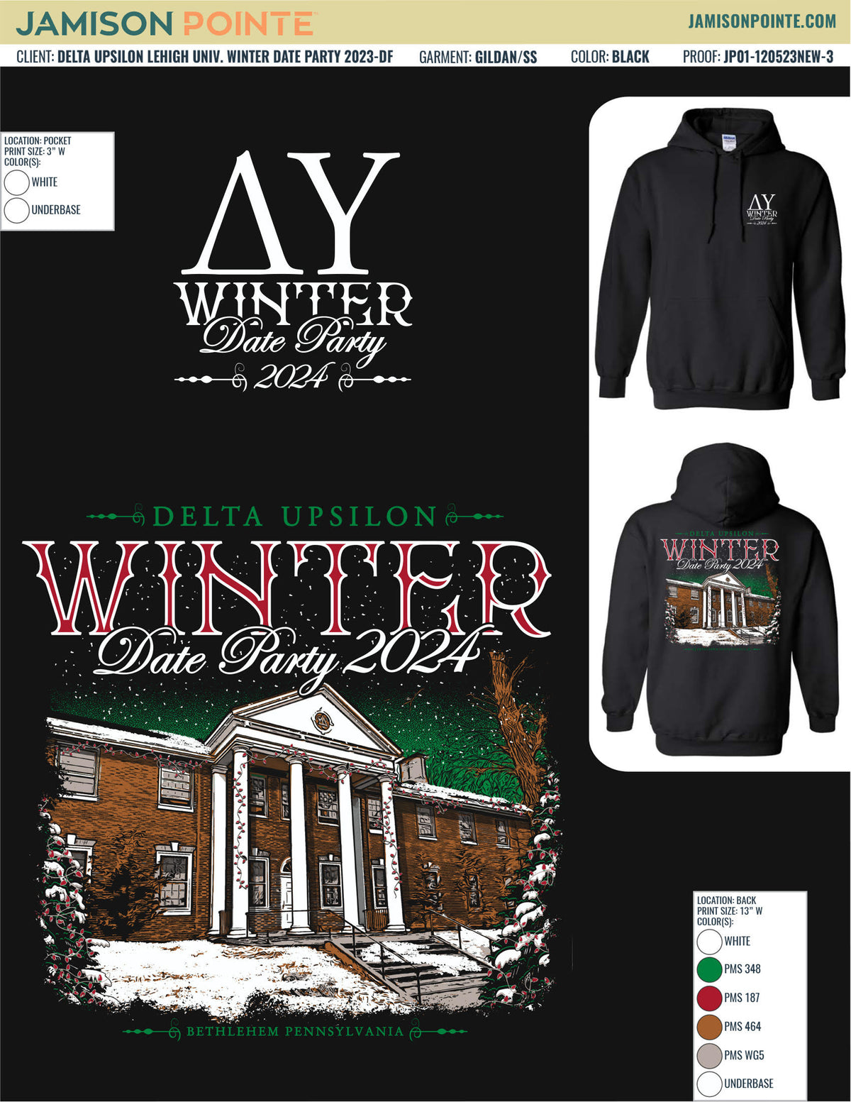 Delta Upsilon LeHigh University Winter Date Party T-Shirt
