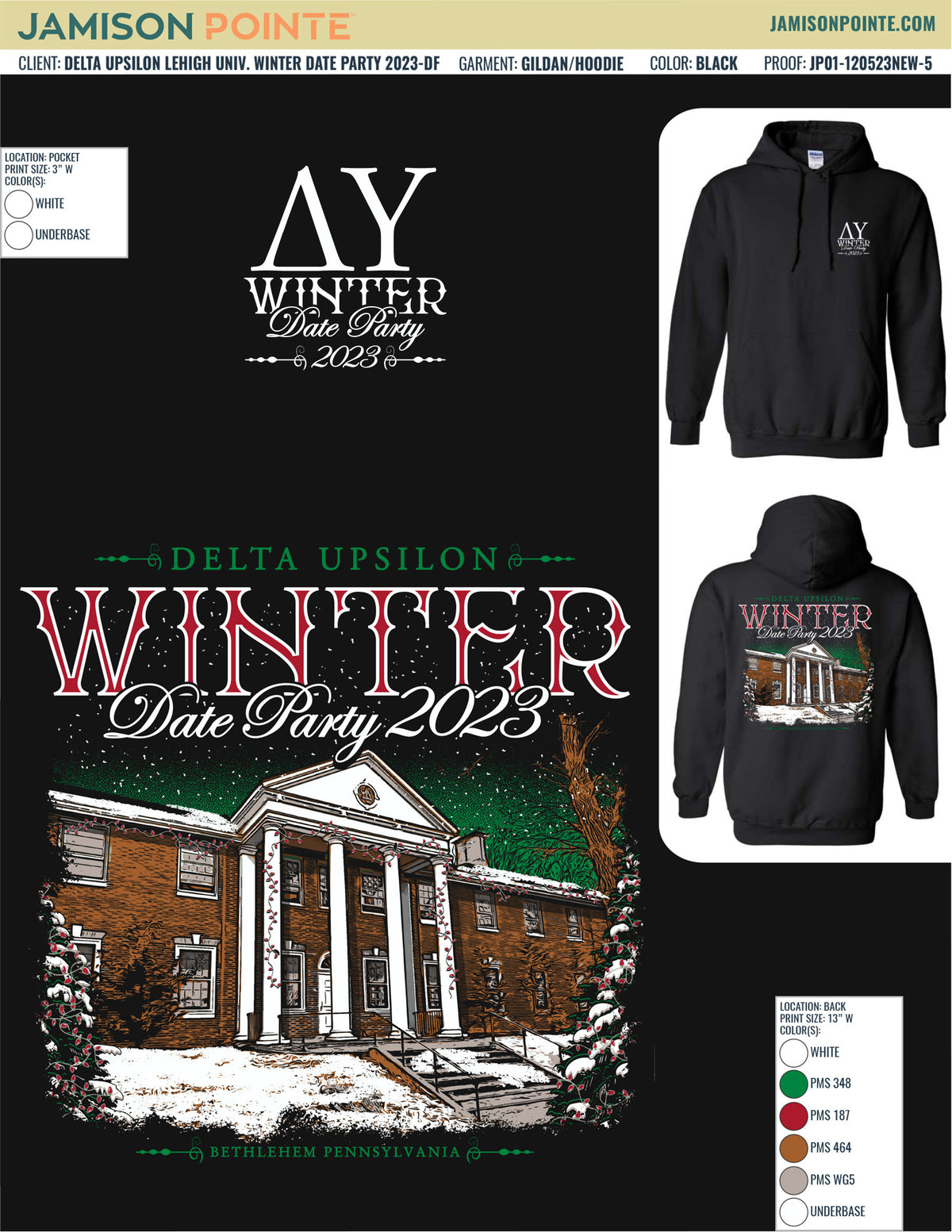 Delta Upsilon LeHigh University Winter Date Party T-Shirt