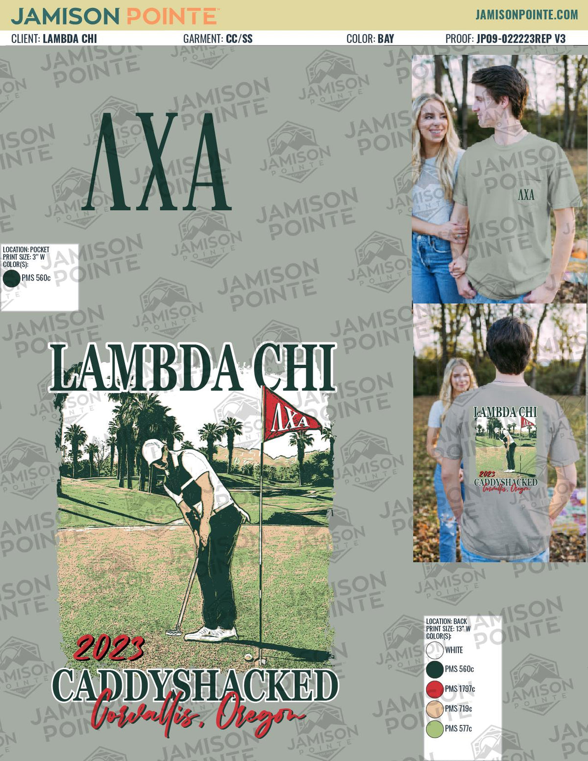 Lambda Chi Alpha Oregon State University Caddy Shacked T-Shirt