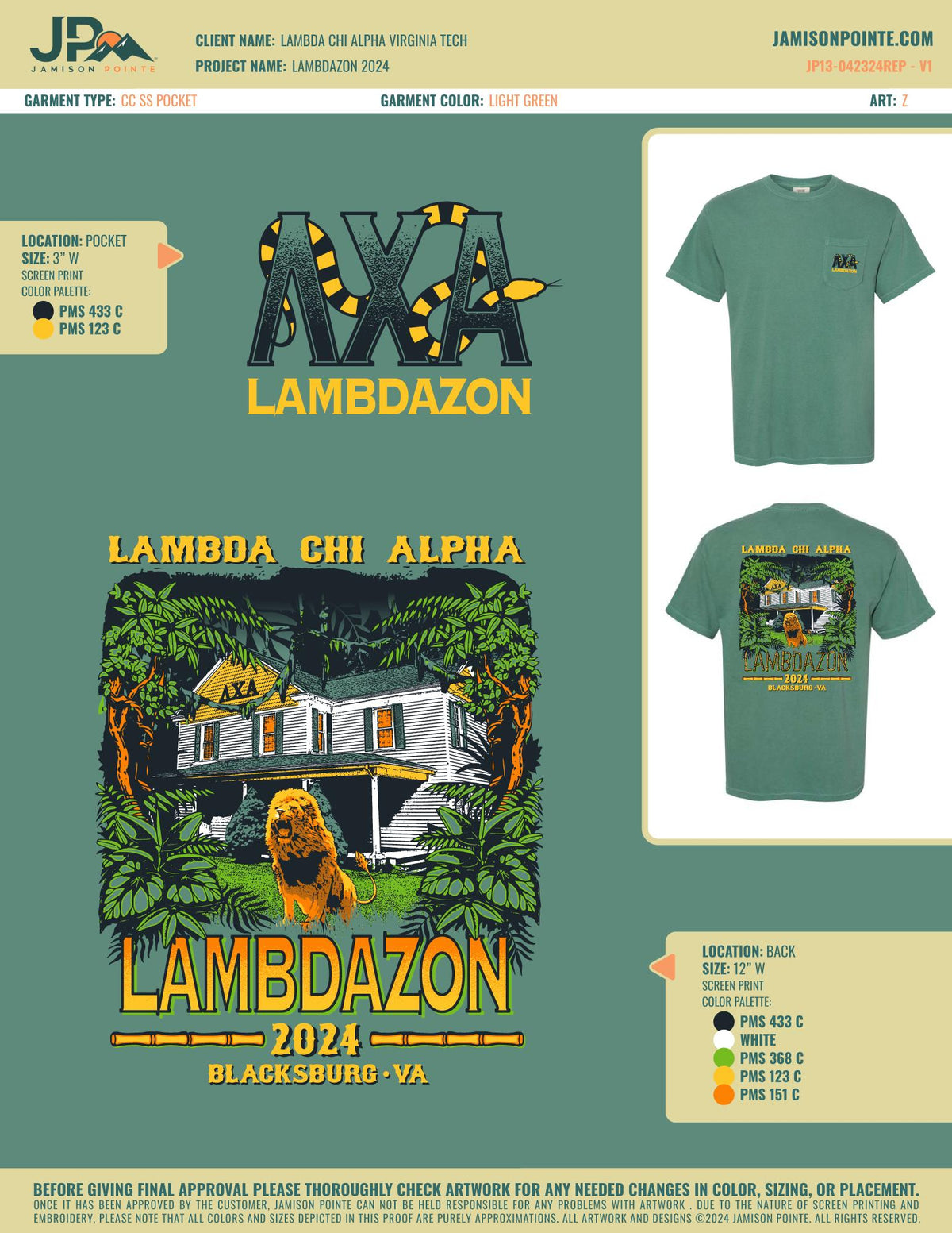 Lambda Chi Alpha Virginia Tech T-Shirt