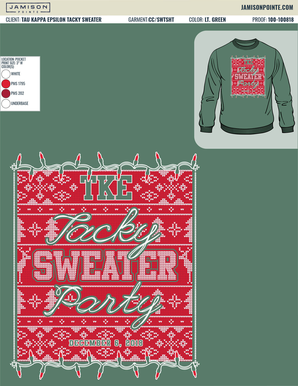 Tau Kappa Epsilon Tacky Sweater T-Shirt