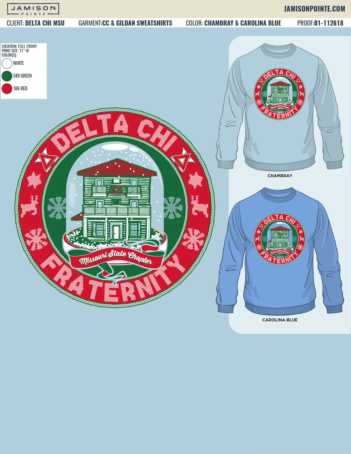 Delta Chi Missouri State University Christmas Sweatshirt