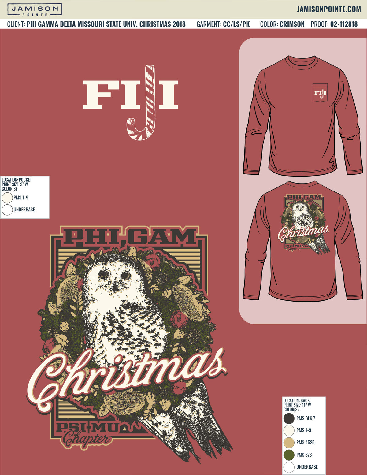 Phi Gamma Delta Missouri State University Christmas T-Shirt