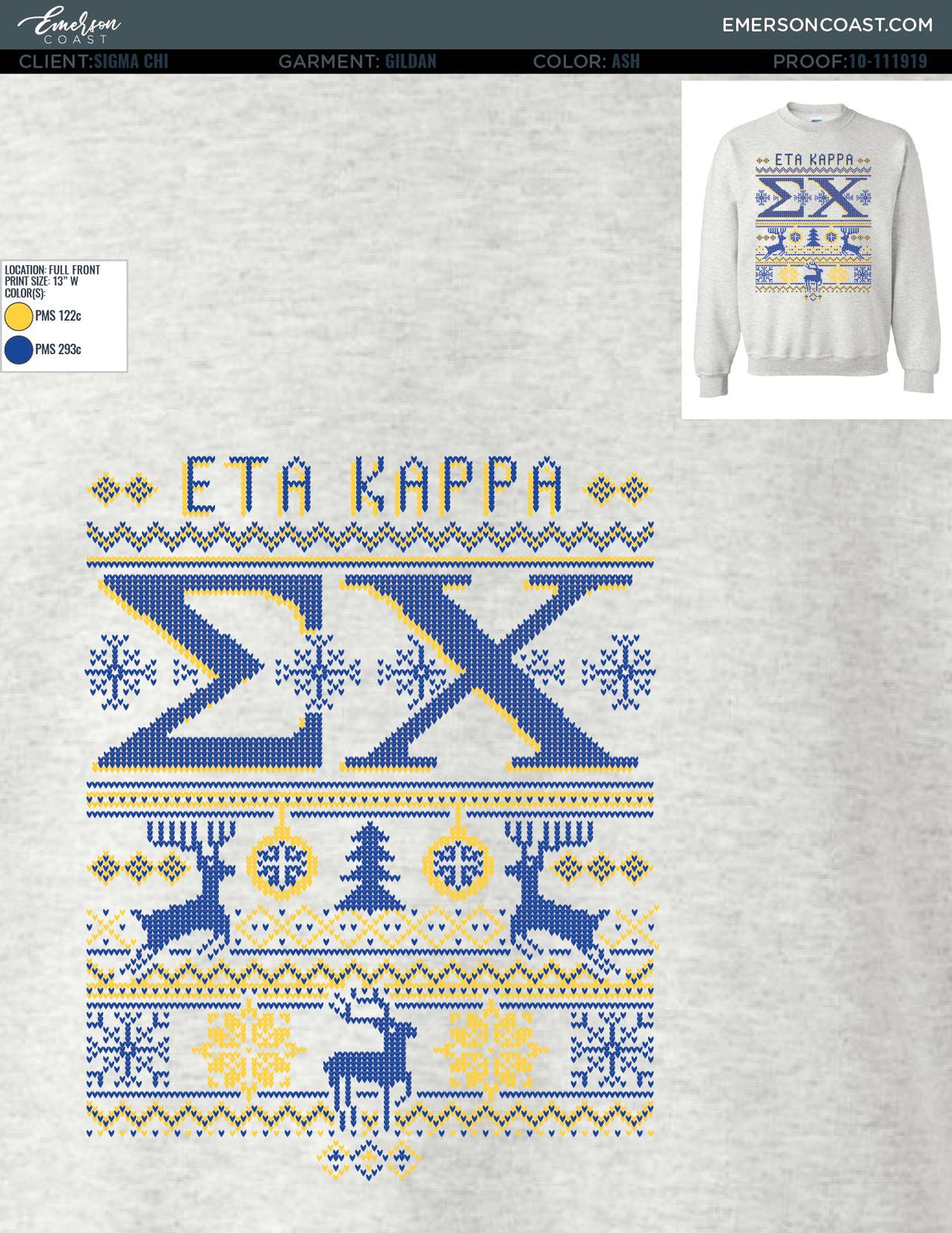 Sigma Chi Missouri State University Christmas Sweatshirt