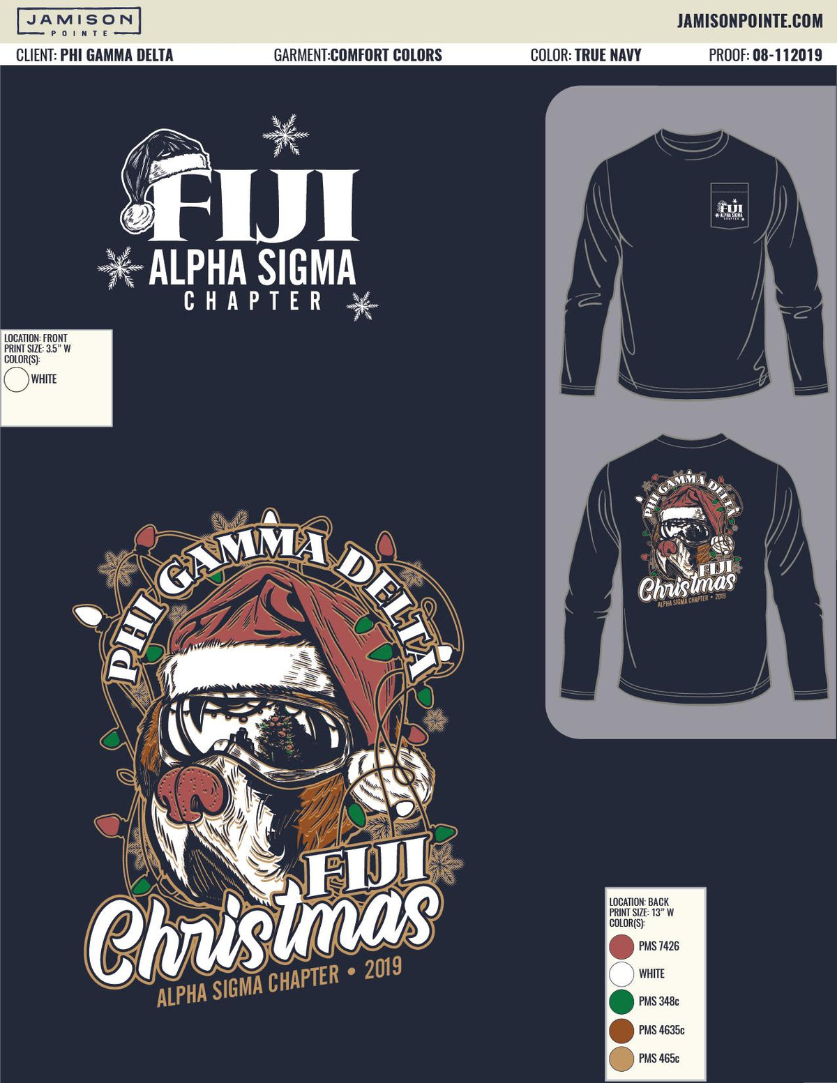 Phi Gamma Delta Arizona State University Christmas T-Shirt
