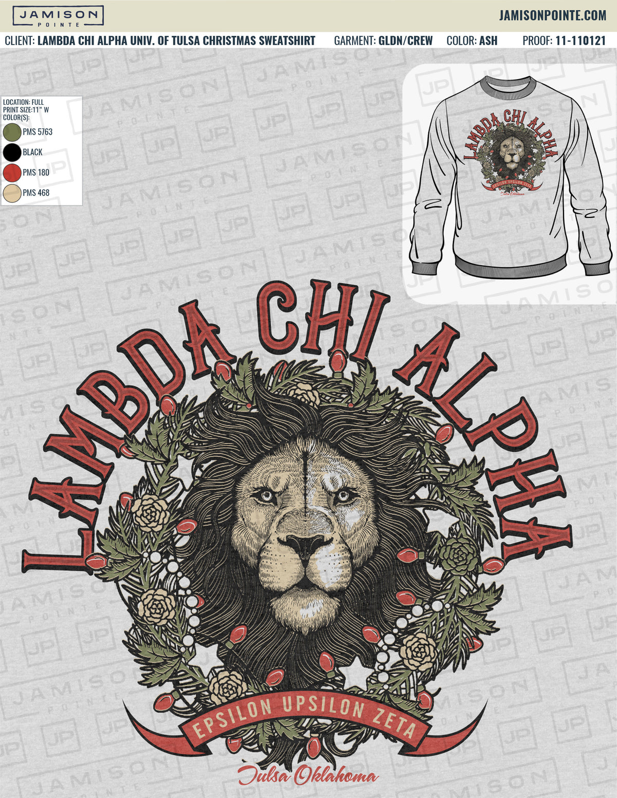 Lambda Chi Alpha University of Tulsa Christmas T-Shirt