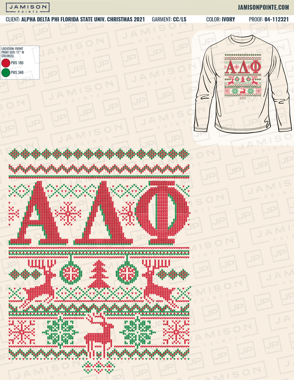 Alpha Delta Phi Florida State University Christmas T-Shirt