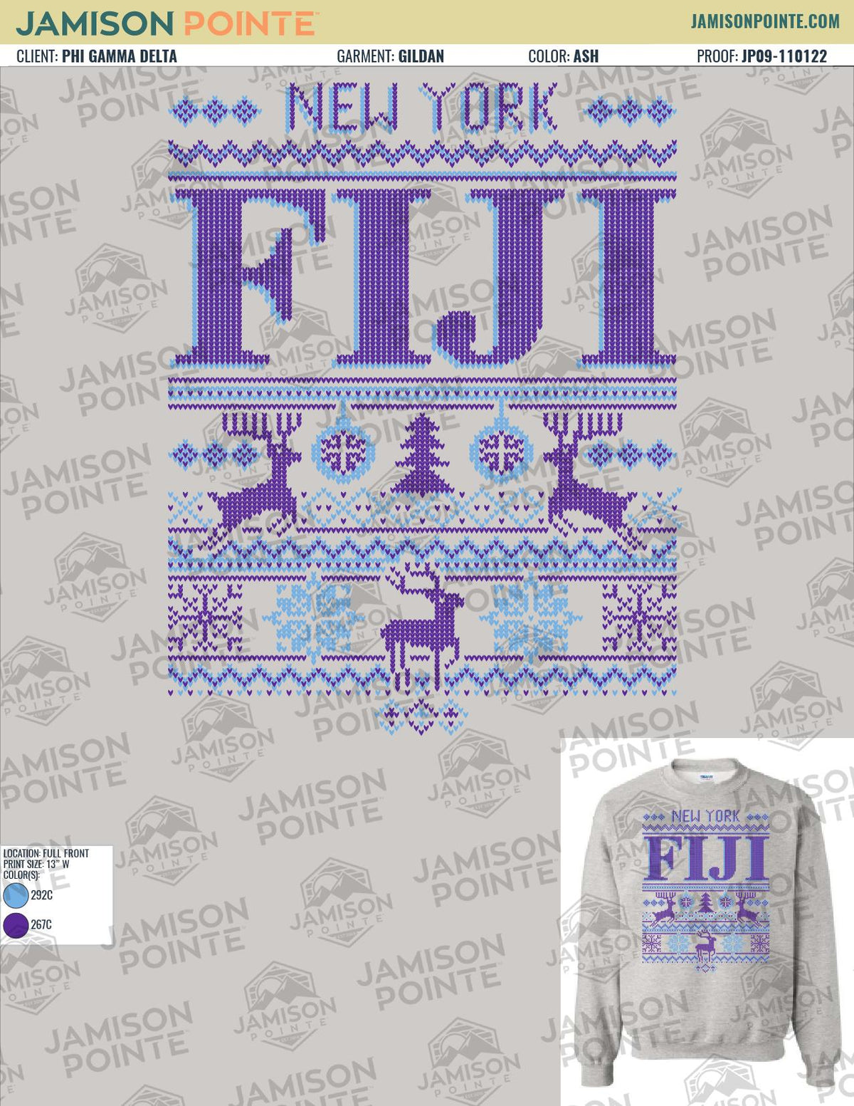 Phi Gamma Delta Columbia University Christmas T-Shirt