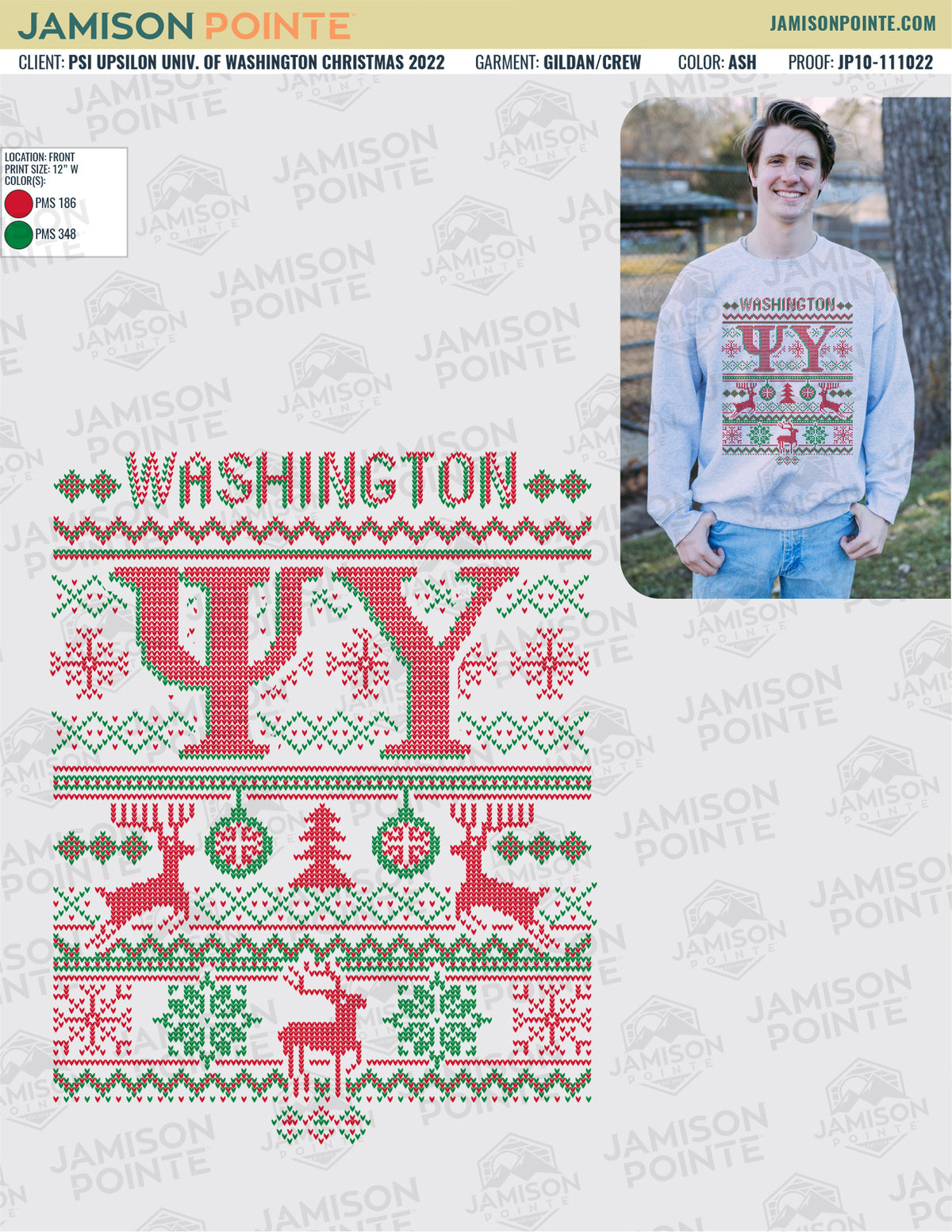 Psi Upsilon University of Washington Christmas T-Shirt
