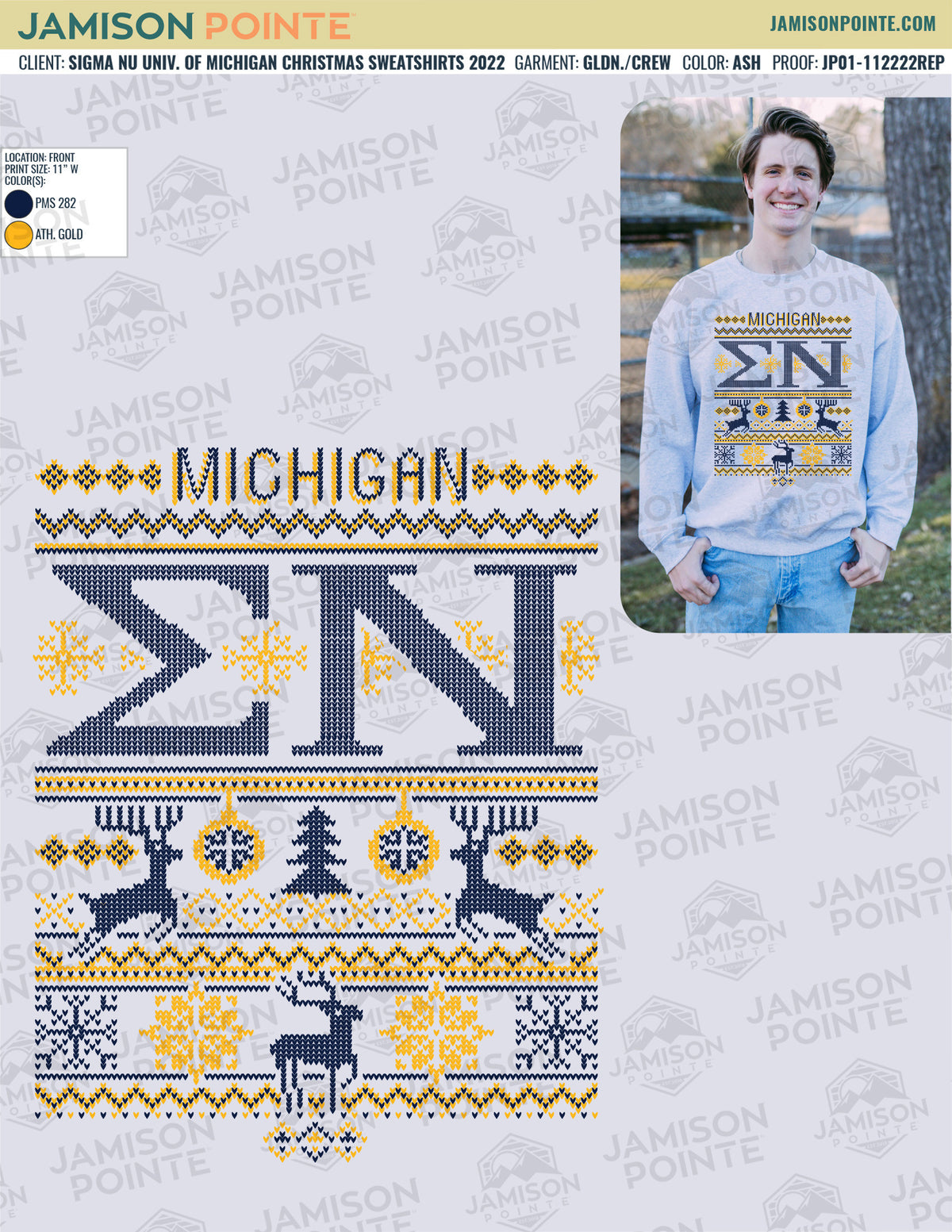 Sigma Nu University of Michigan Christmas Sweatshirts