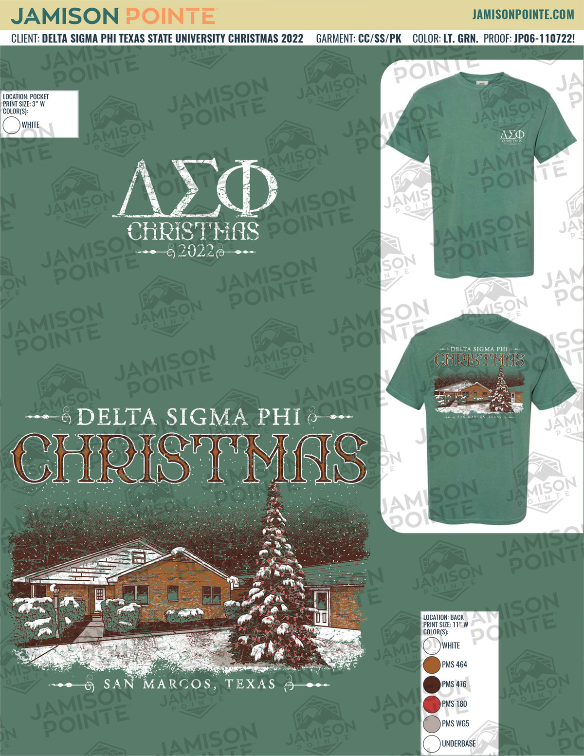 Delta Sigma Phi Texas State University Christmas T-Shirt
