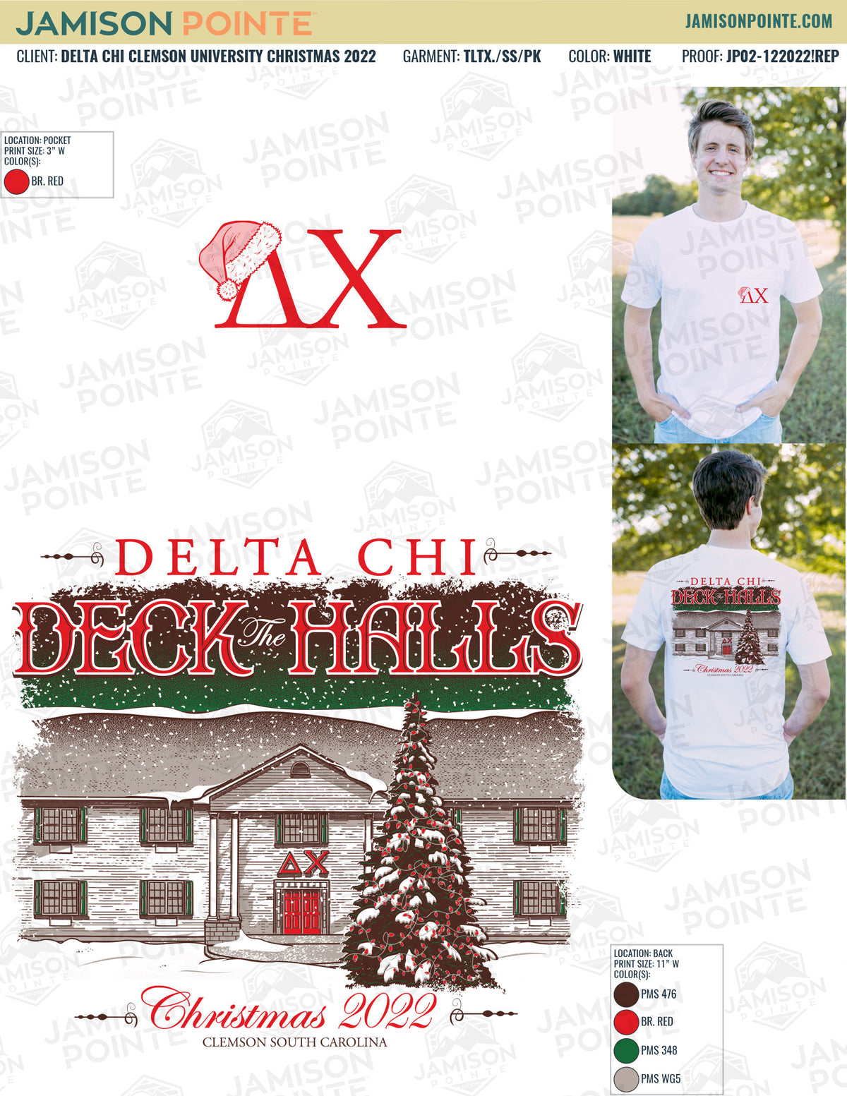 Delta Chi Clemson University Christmas T-Shirt