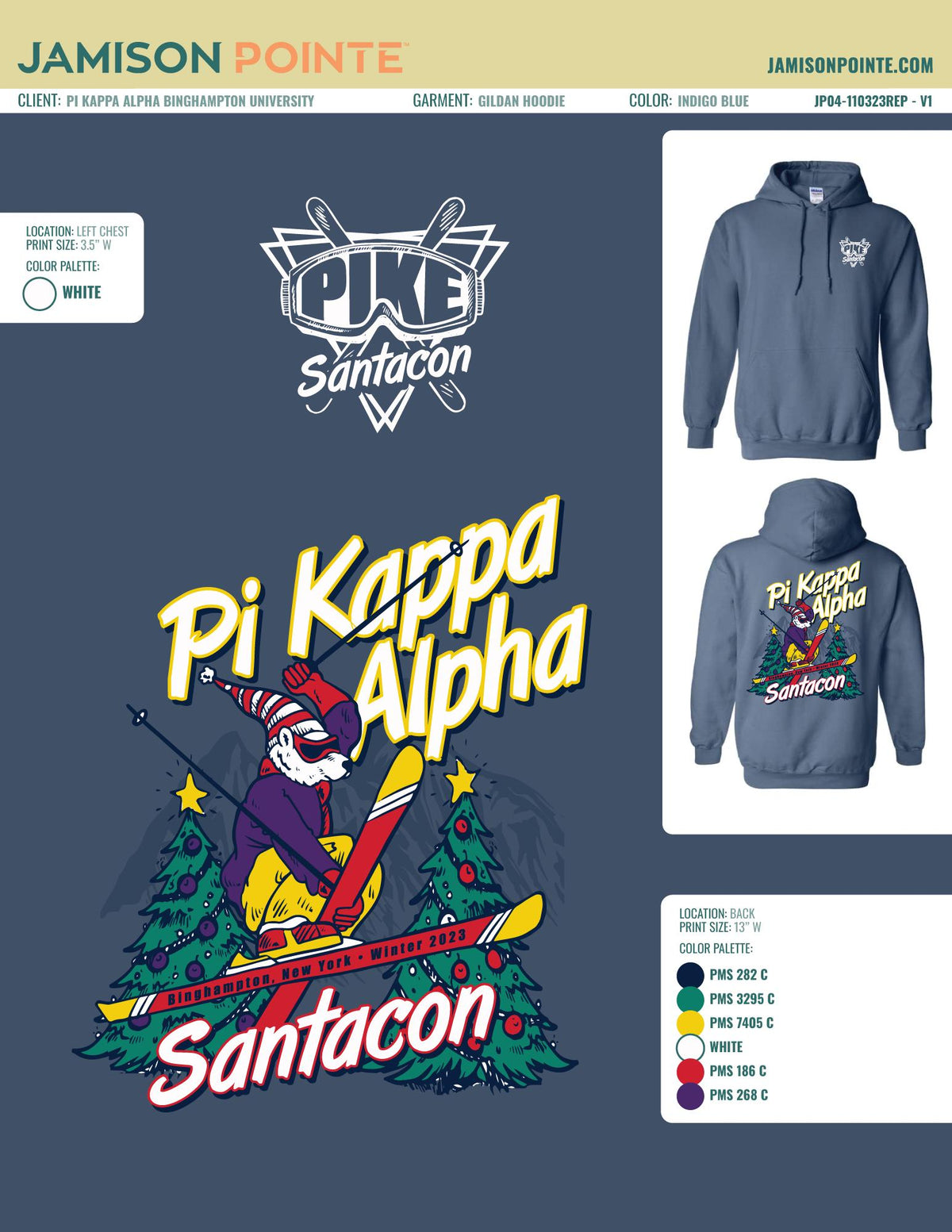 Pi Kappa Alpha Binghamton University Santacon T-Shirt
