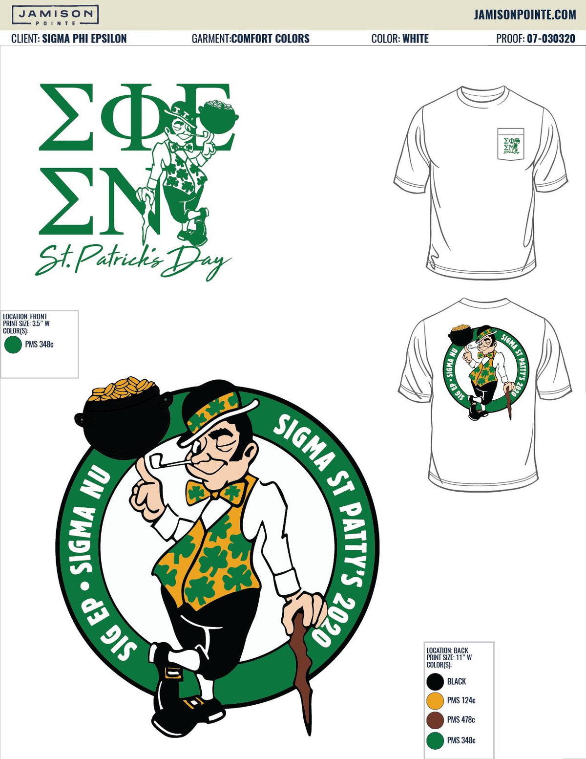 Sigma Phi Epsilon Old Dominion University St Patricks Day T-Shirt