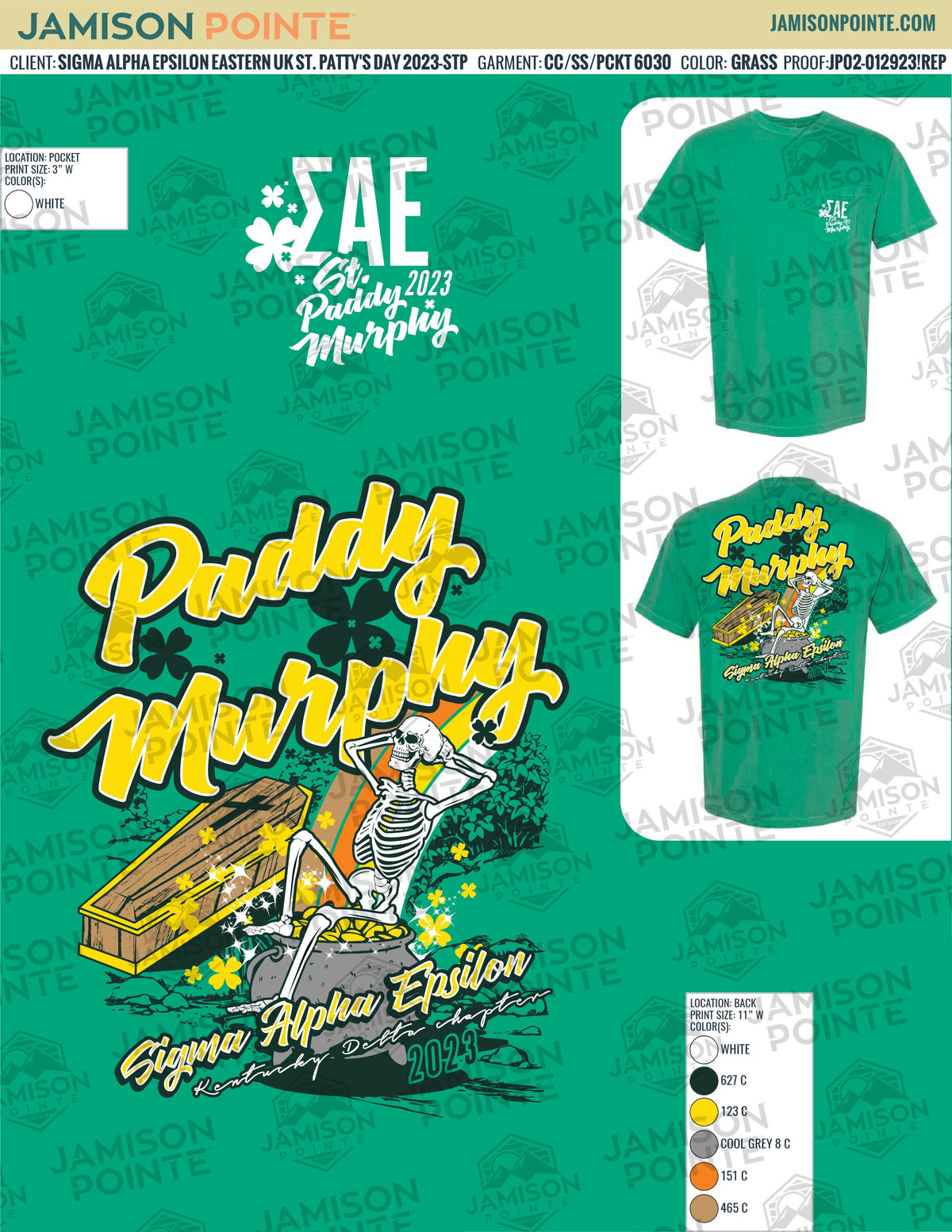Sigma Alpha Epsilon Eastern Kentucky University St. Patty&#39;s Day T-Shirt