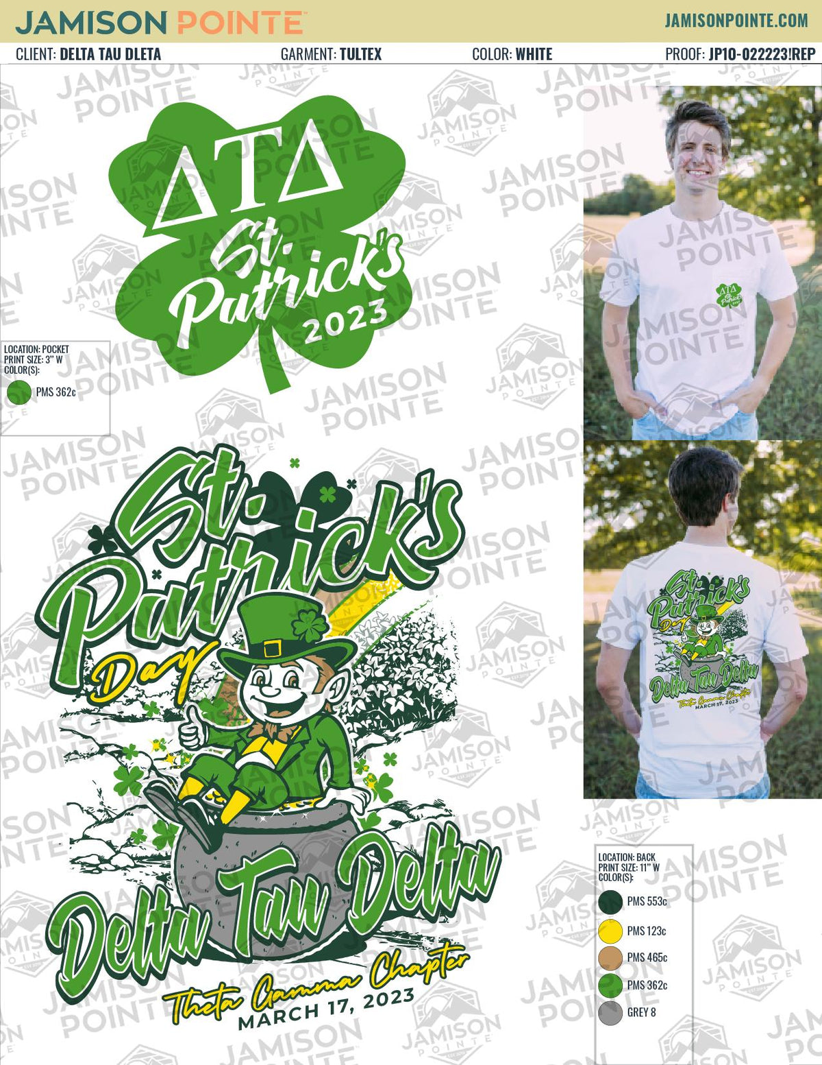 Delta Tau Delta Arizona State University St. Patty&#39;s T-Shirt