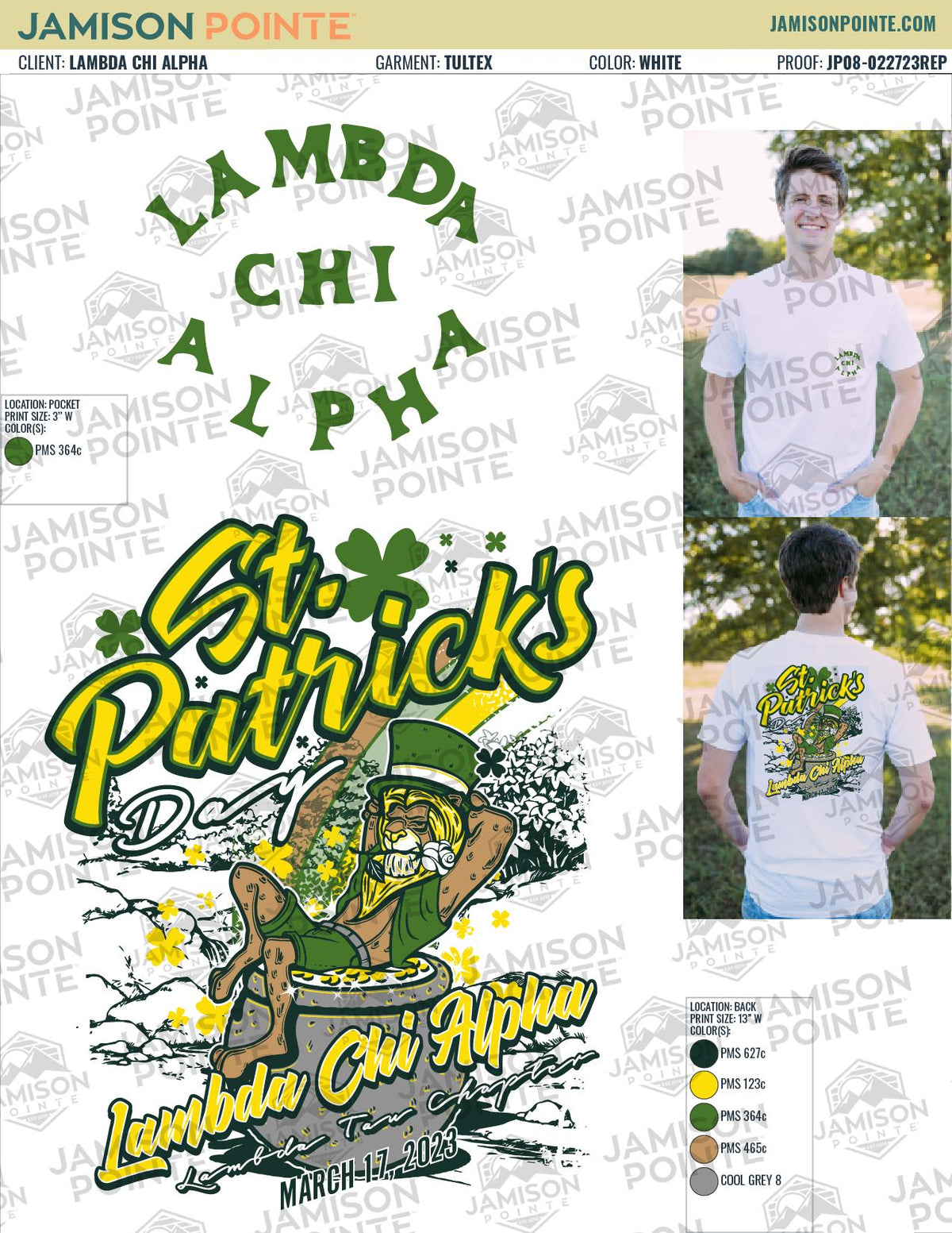 Lambda Chi Alpha Western Michigan University St. Patricks Day T-Shirt