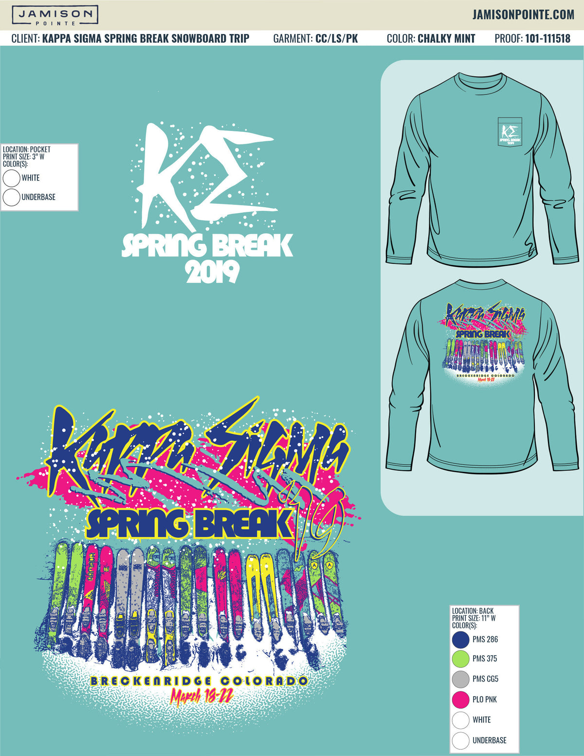Kappa Sigma Spring Break Snowboard T-Shirt