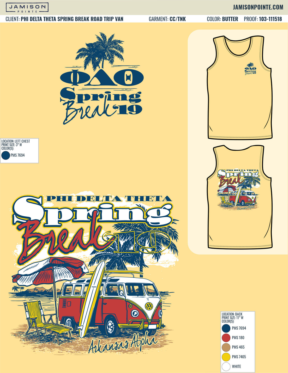 Phi Delta Theta Spring Break Road Trip T-Shirt