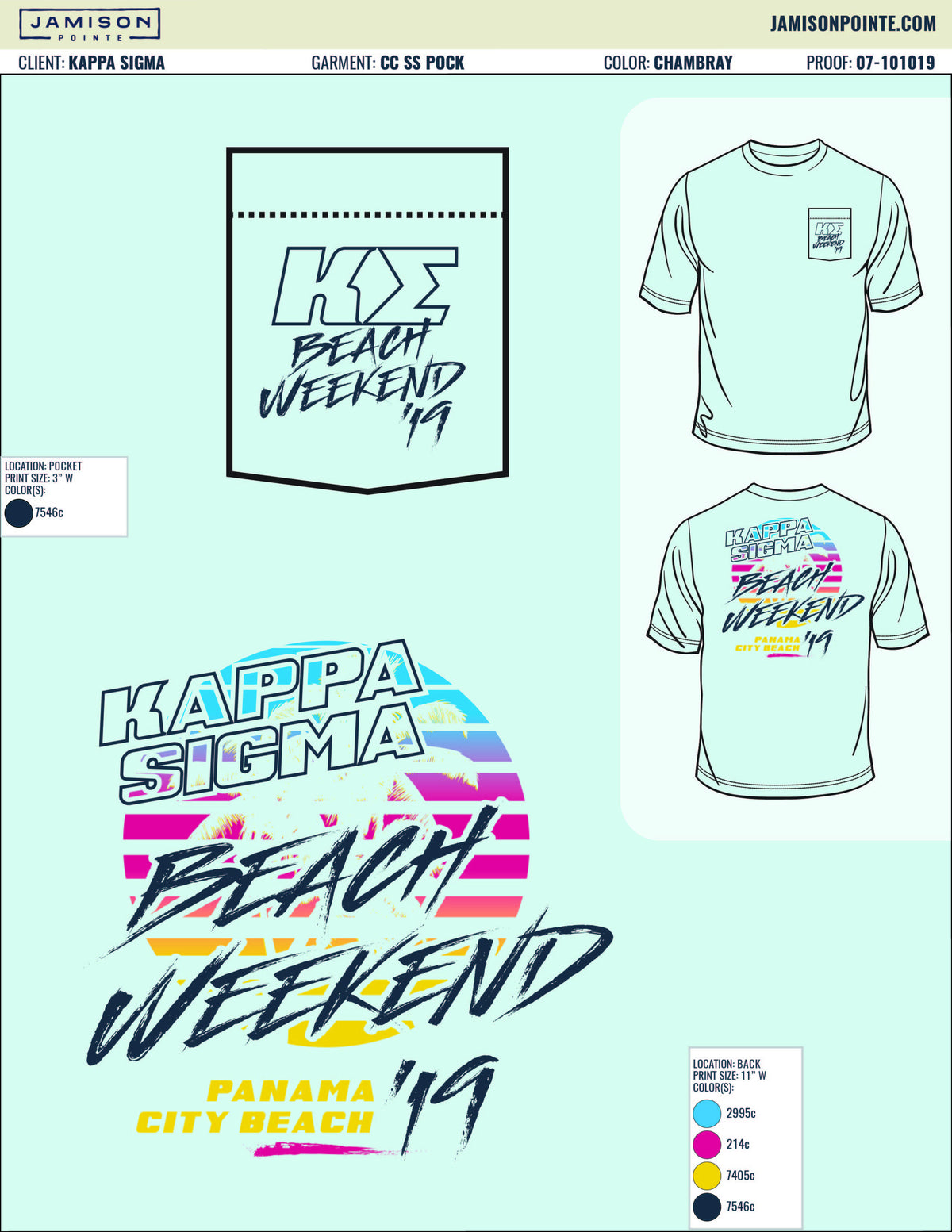 Kappa Sigma Georgia Tech Beach Weekend T-Shirt