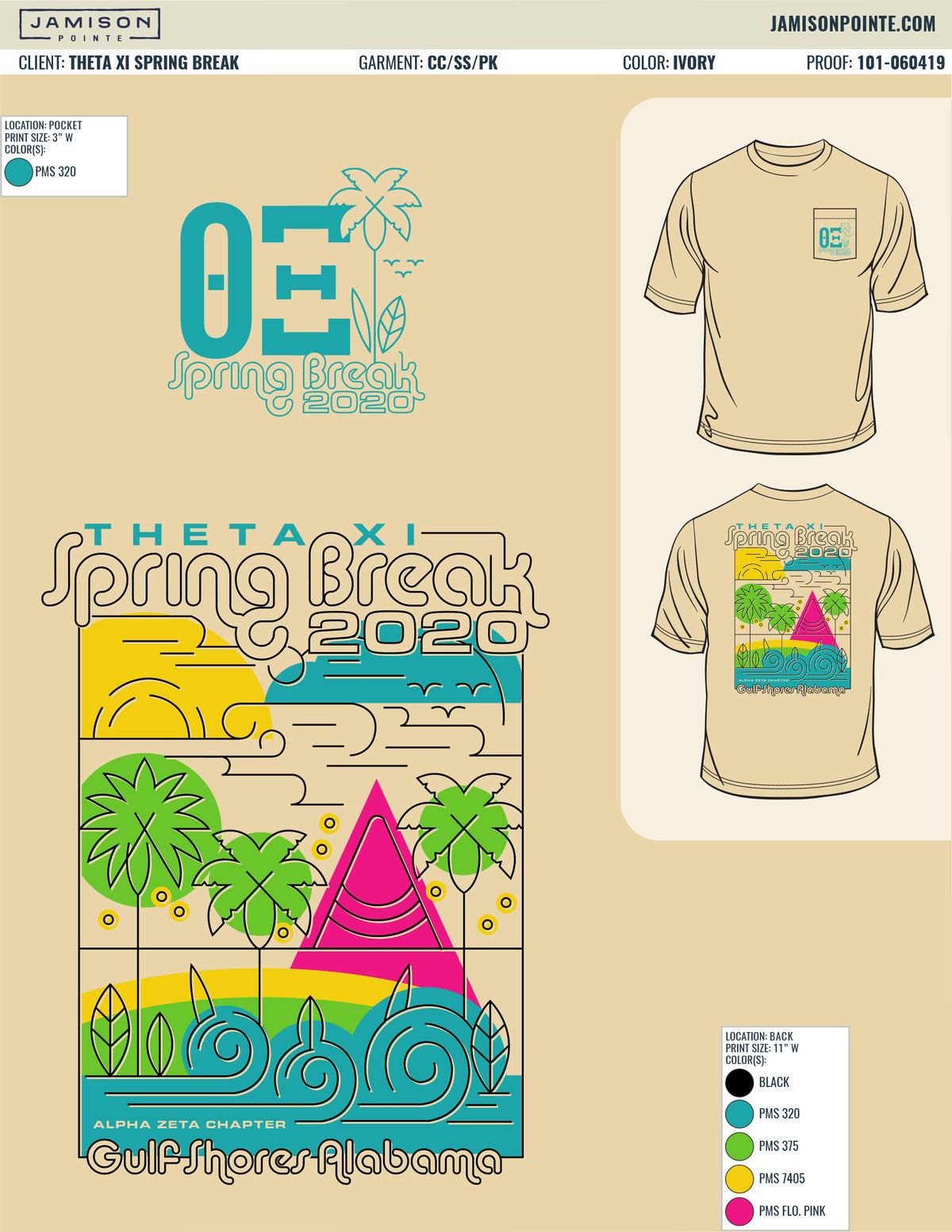 Theta Xi Spring Break T-Shirt