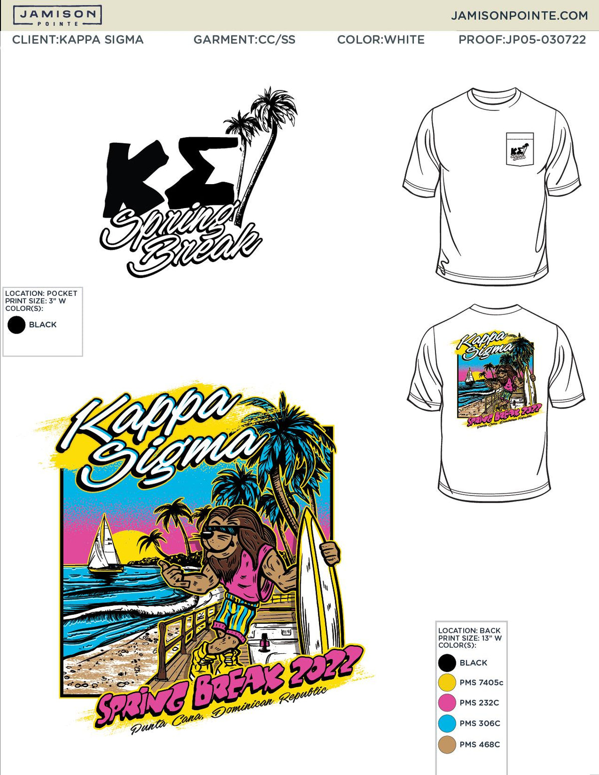 Kappa Sigma Stony Brook University Spring Break T-Shirt