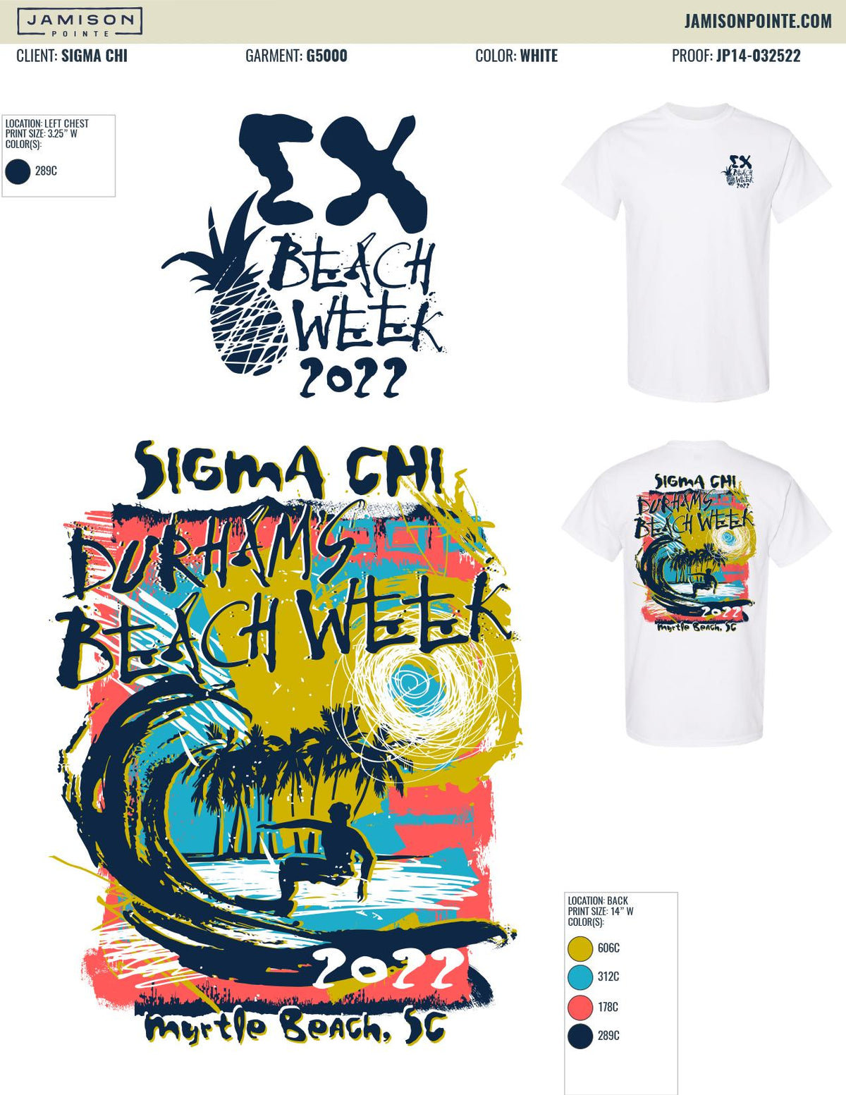 Sigma Chi Duke University Beach Weekend T-Shirt