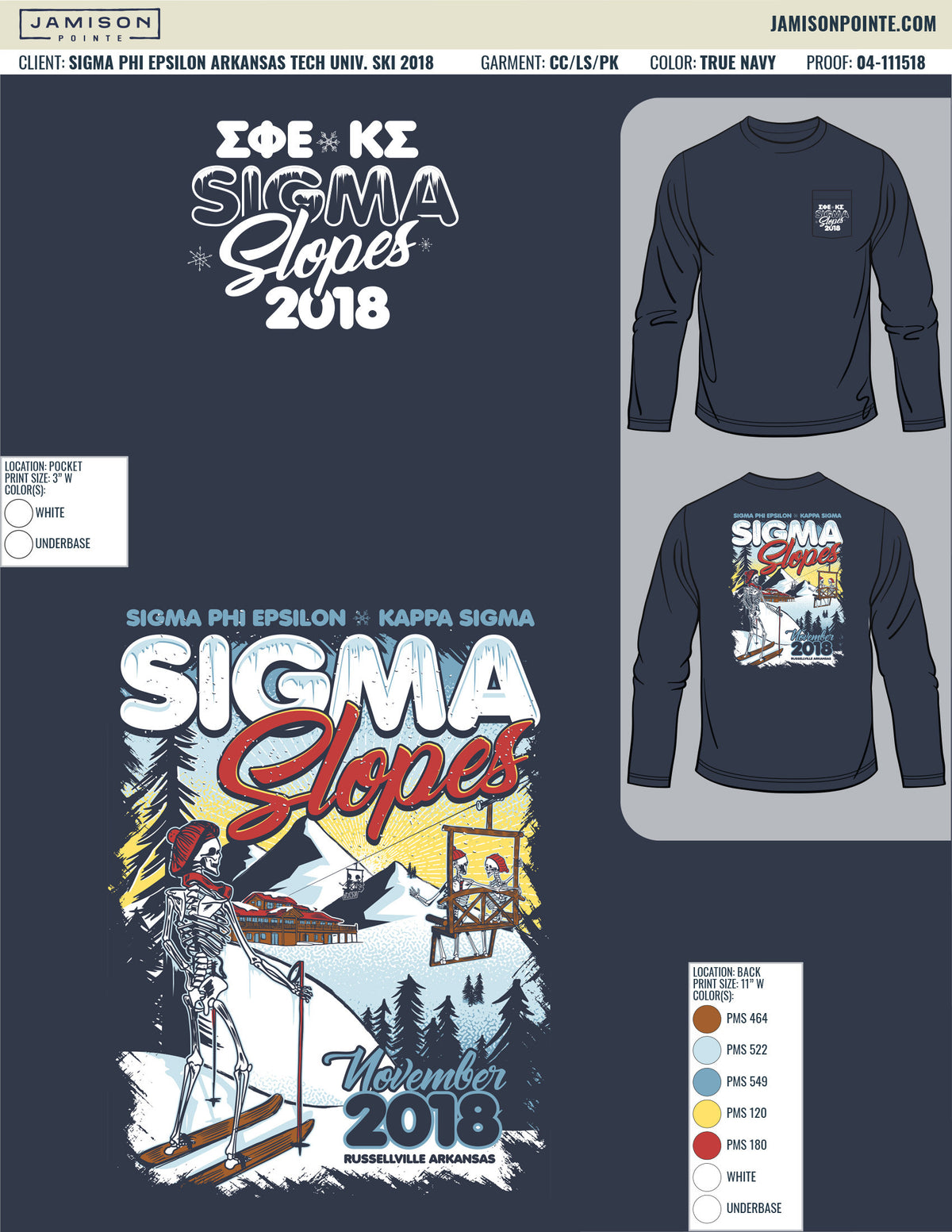 Sigma Phi Epsilon Arkansas Tech University Ski Trip T-Shirt