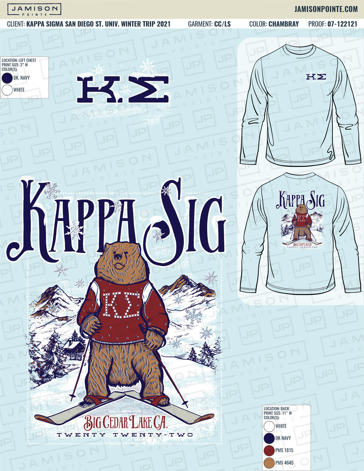Kappa Sigma San Diego State University Winter Trip T-Shirt
