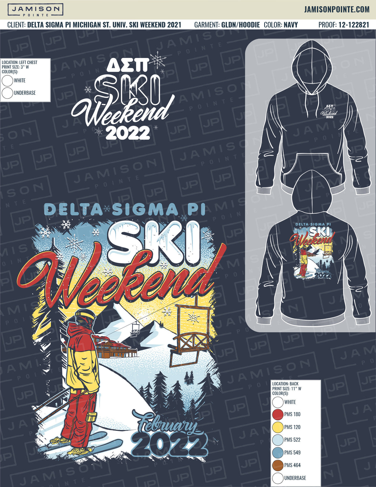Delta Sigma Pi Michigan State University Ski Weekend T-Shirt