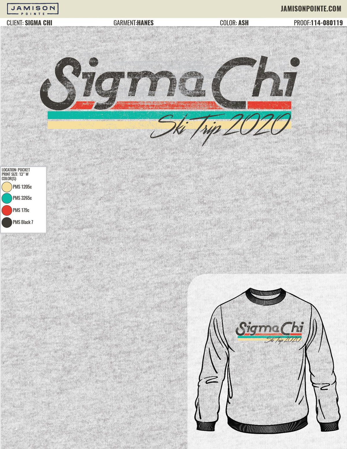 Sigma Chi Retro Lines Sweatshirt