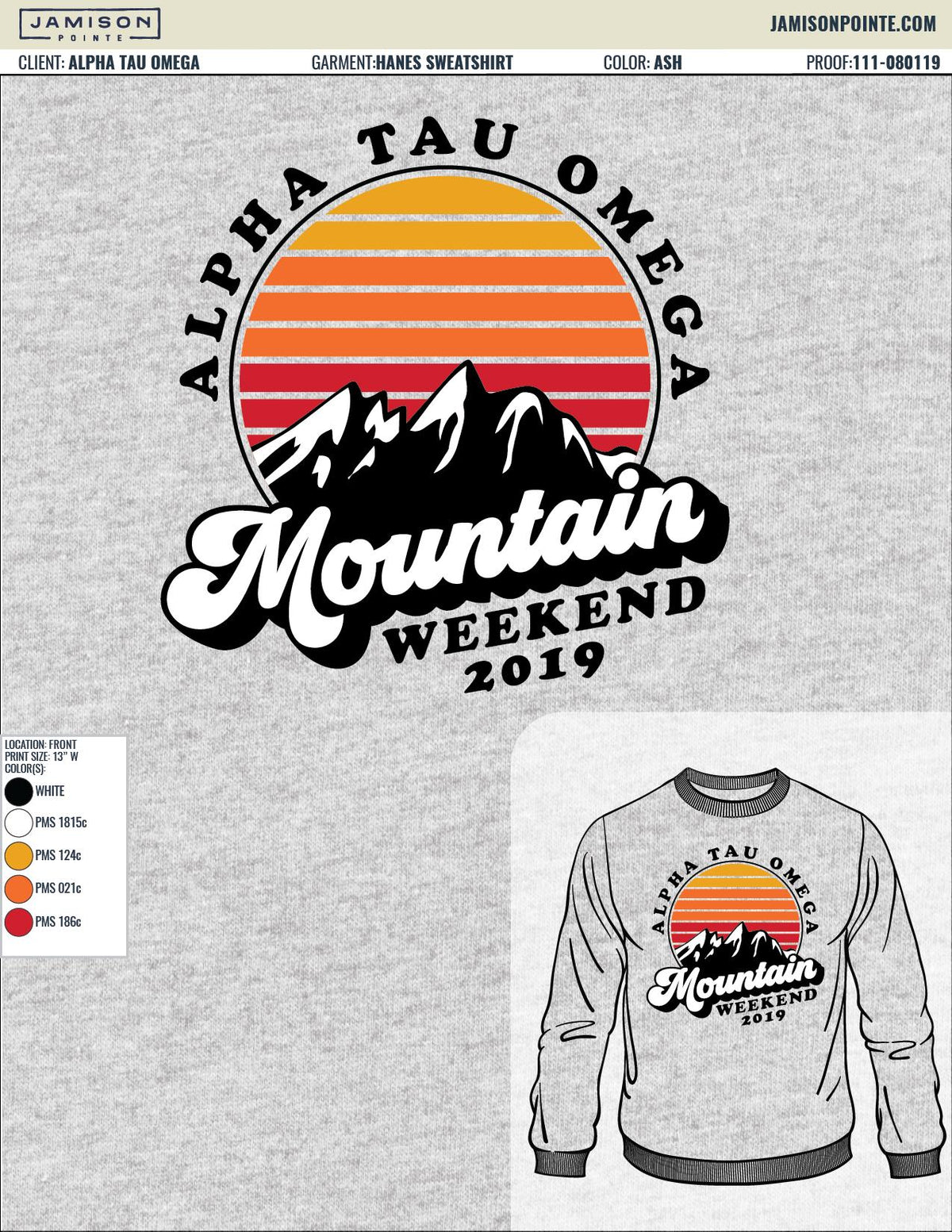 Alpha Tau Omega Retro Landscape T-Shirt