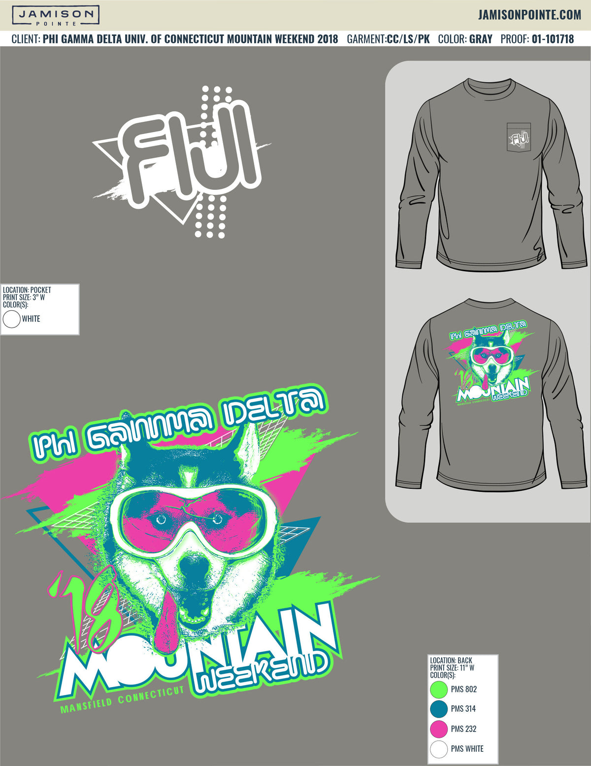 Phi Gamma Delta University of Connecticut Mountain Weekend T-Shirt