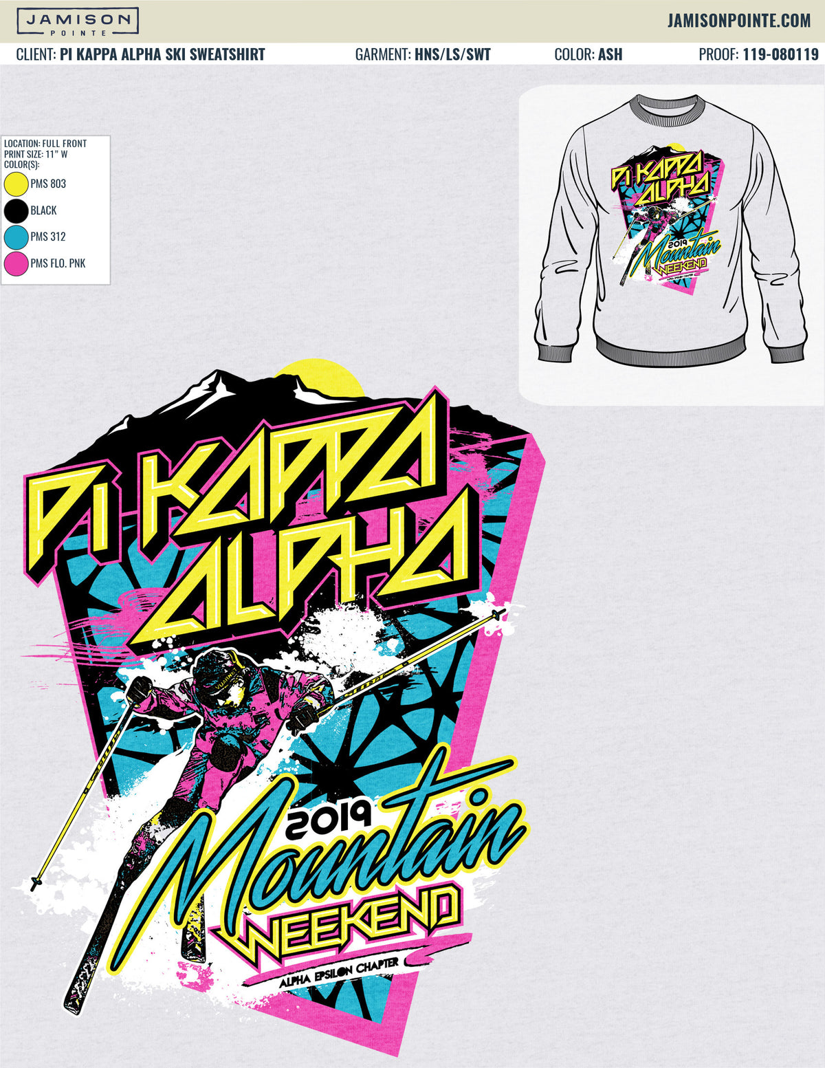 Pi Kappa Alpha Ski Sweatshirt