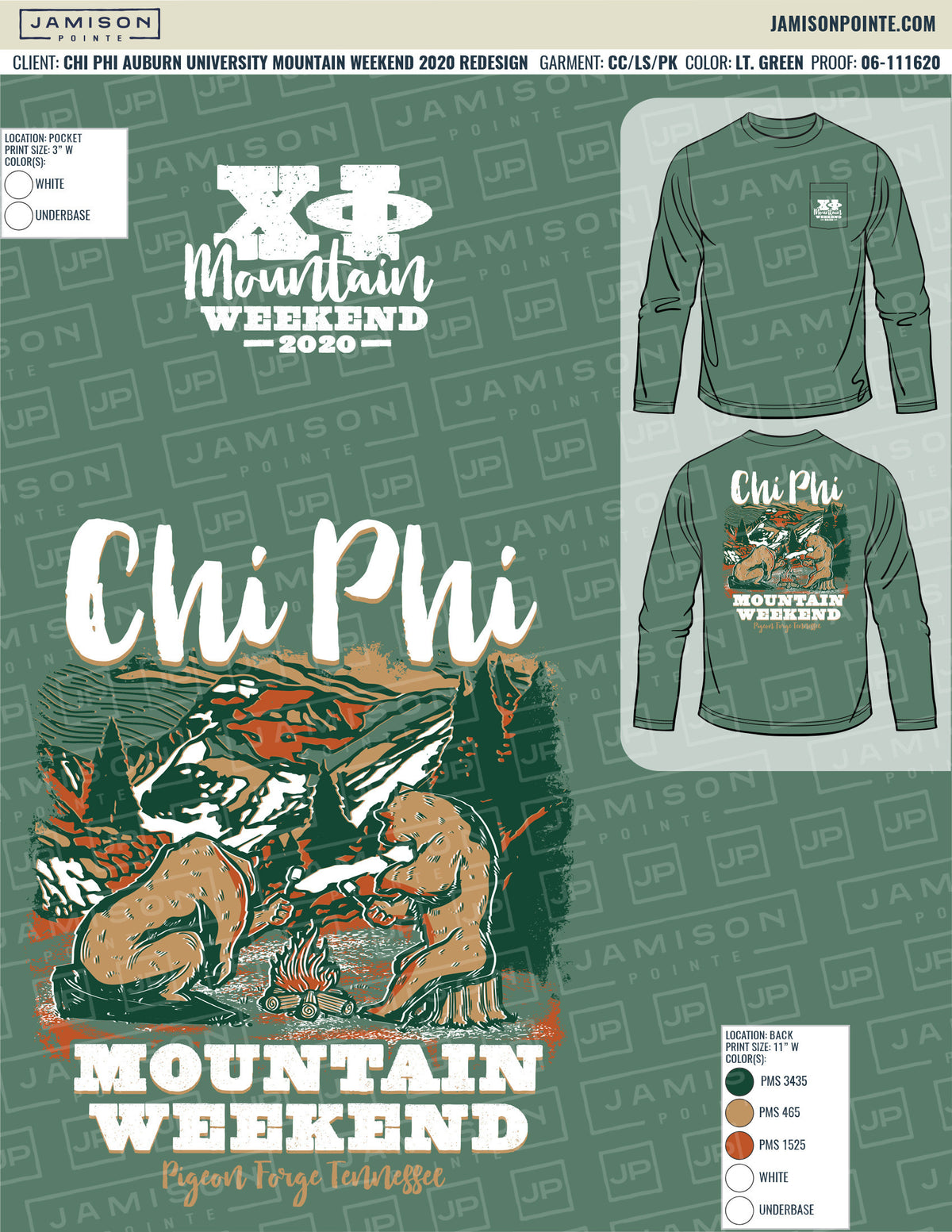 Chi Phi Auburn University Mountain Weekend T-Shirt