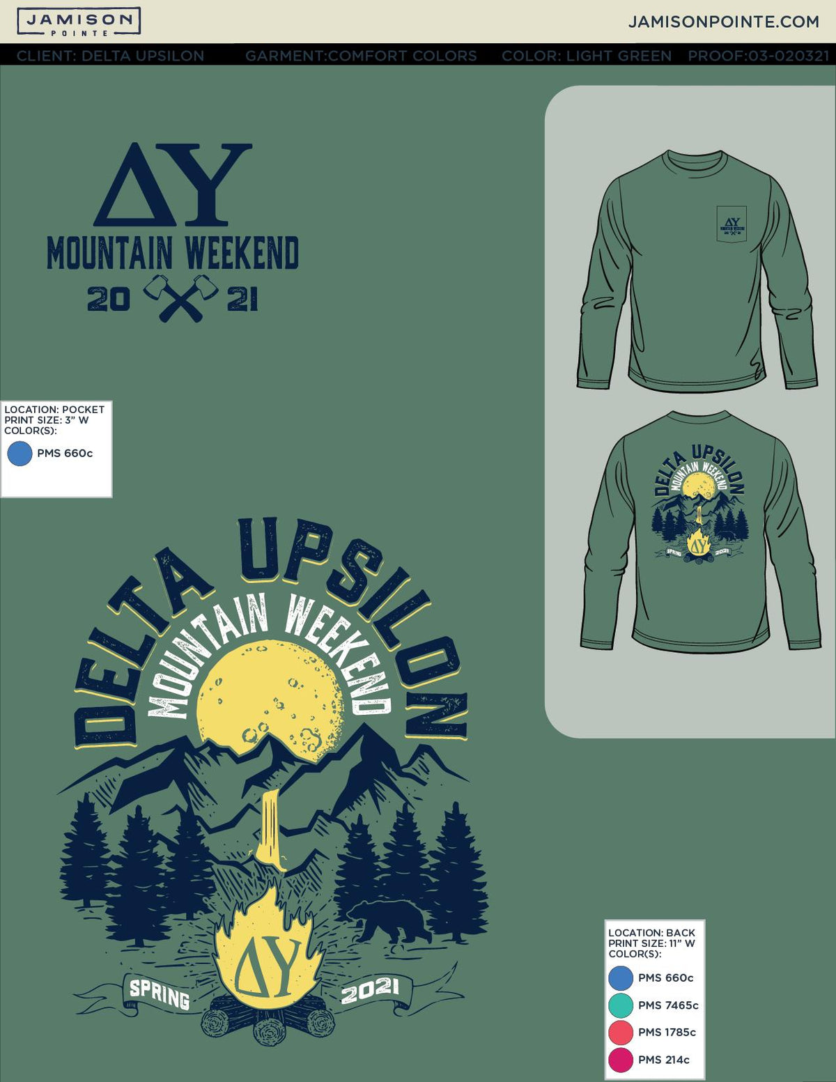 Delta Upsilon Georgia Tech Mountain Weekend T-Shirt