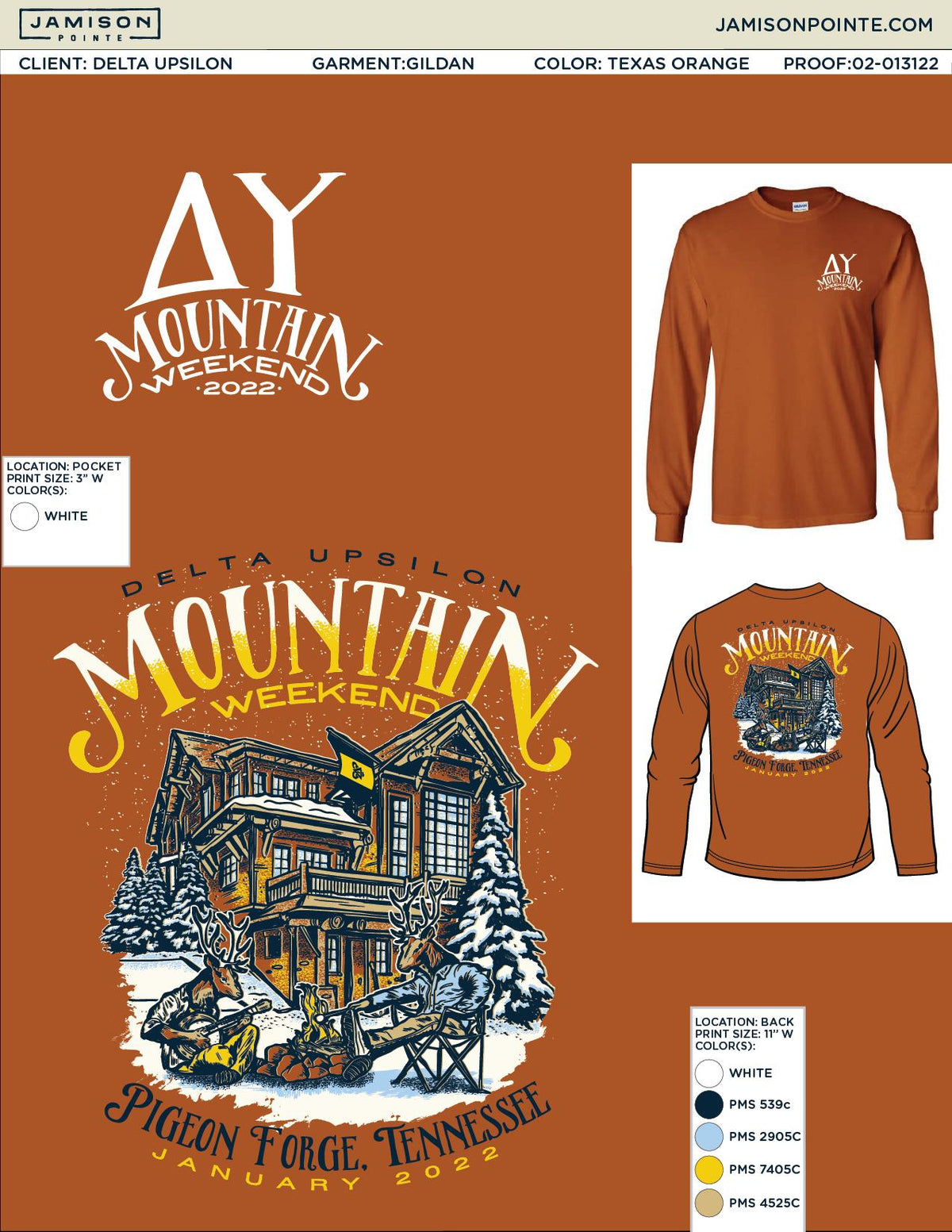 Delta Upsilon Georgia Institute of Technology Mountain Weekend T-Shirt