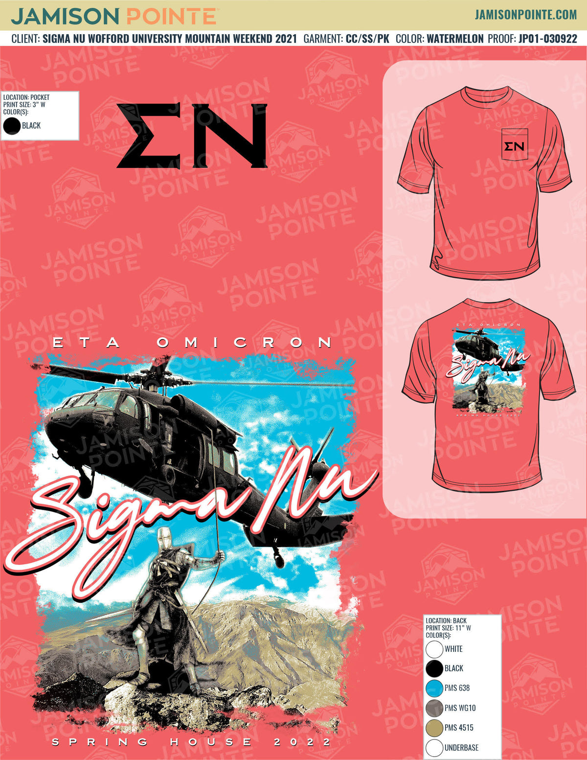 Sigma Nu Wofford University Mountain Weekend T-Shirt