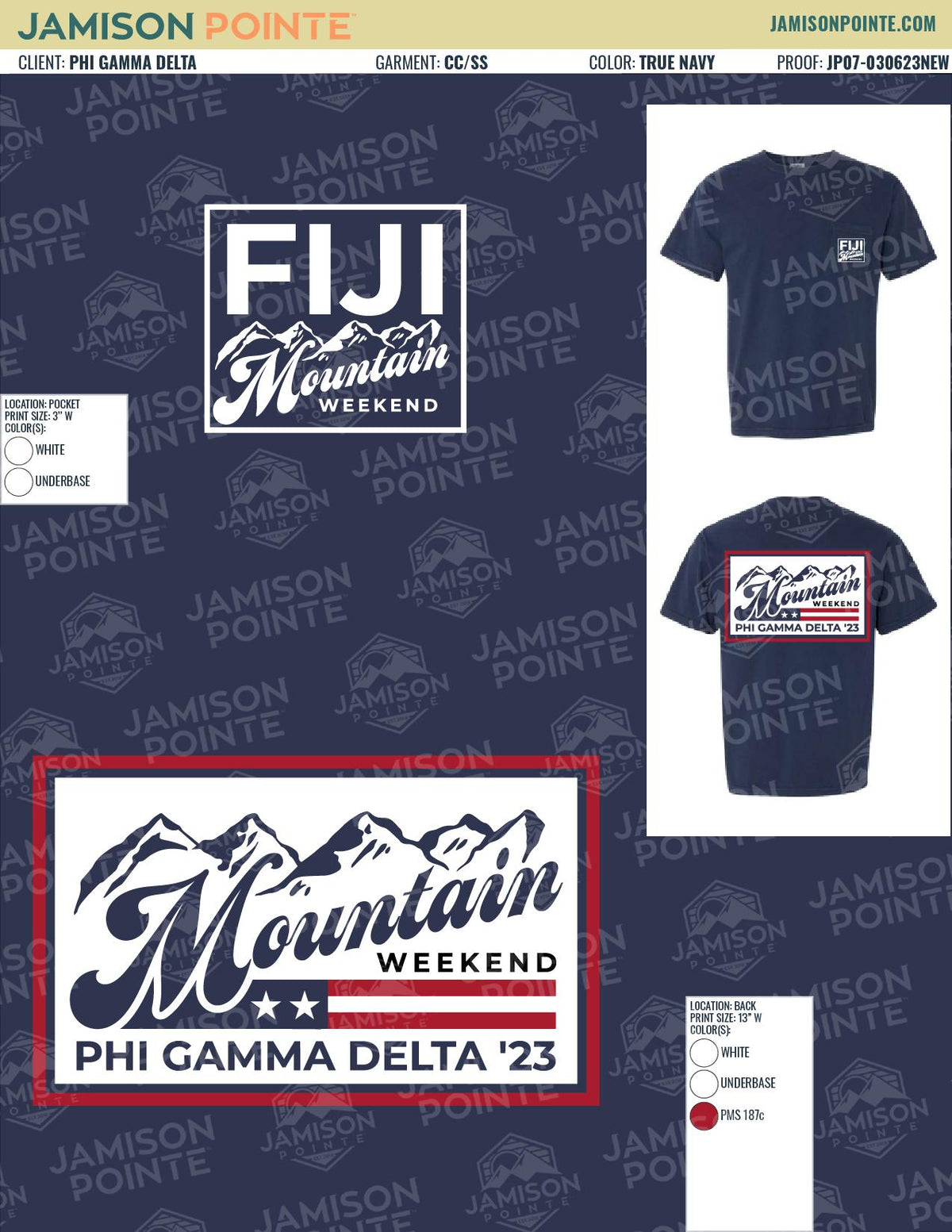 Phi Gamma Delta Clemson University Mountain Weekend T-Shirt