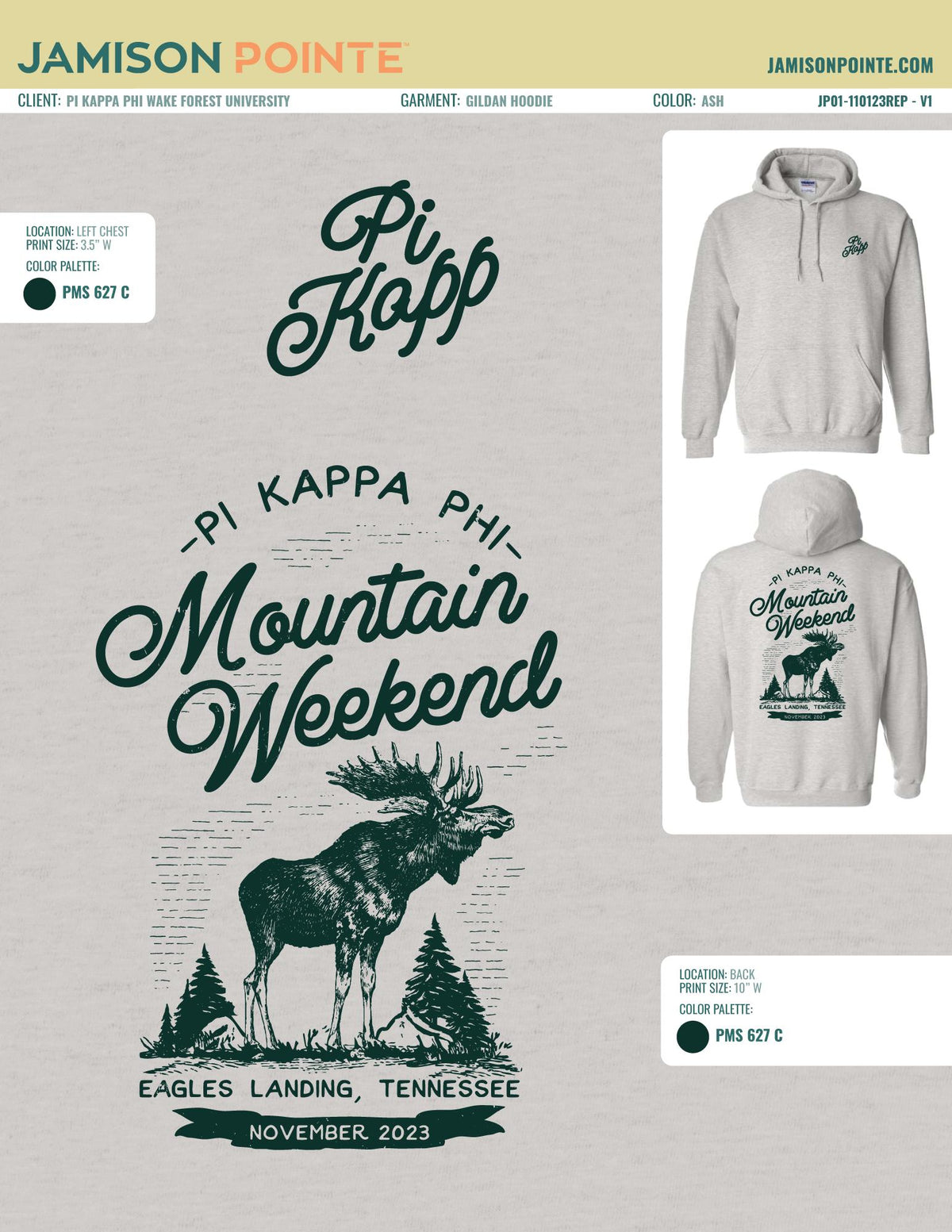 Pi Kappa Phi Wake Forest University Mountain Weekend T-Shirt