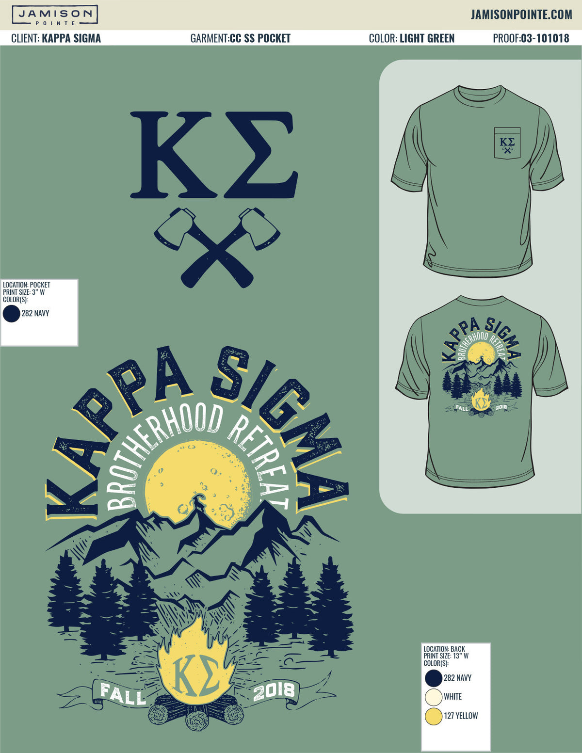 Kappa Sigma Tennessee Tech Brotherhood Retreat T-Shirt
