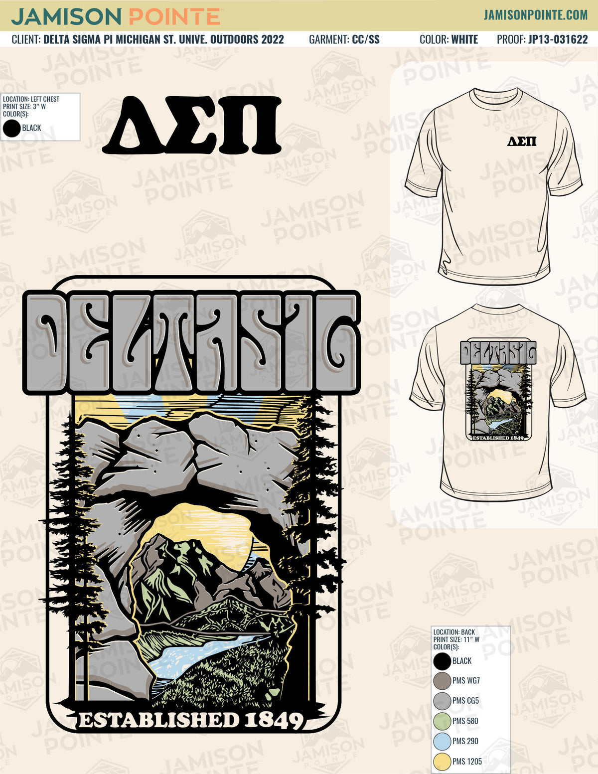Delta Sigma Pi Michigan State University Outdoors T-Shirt