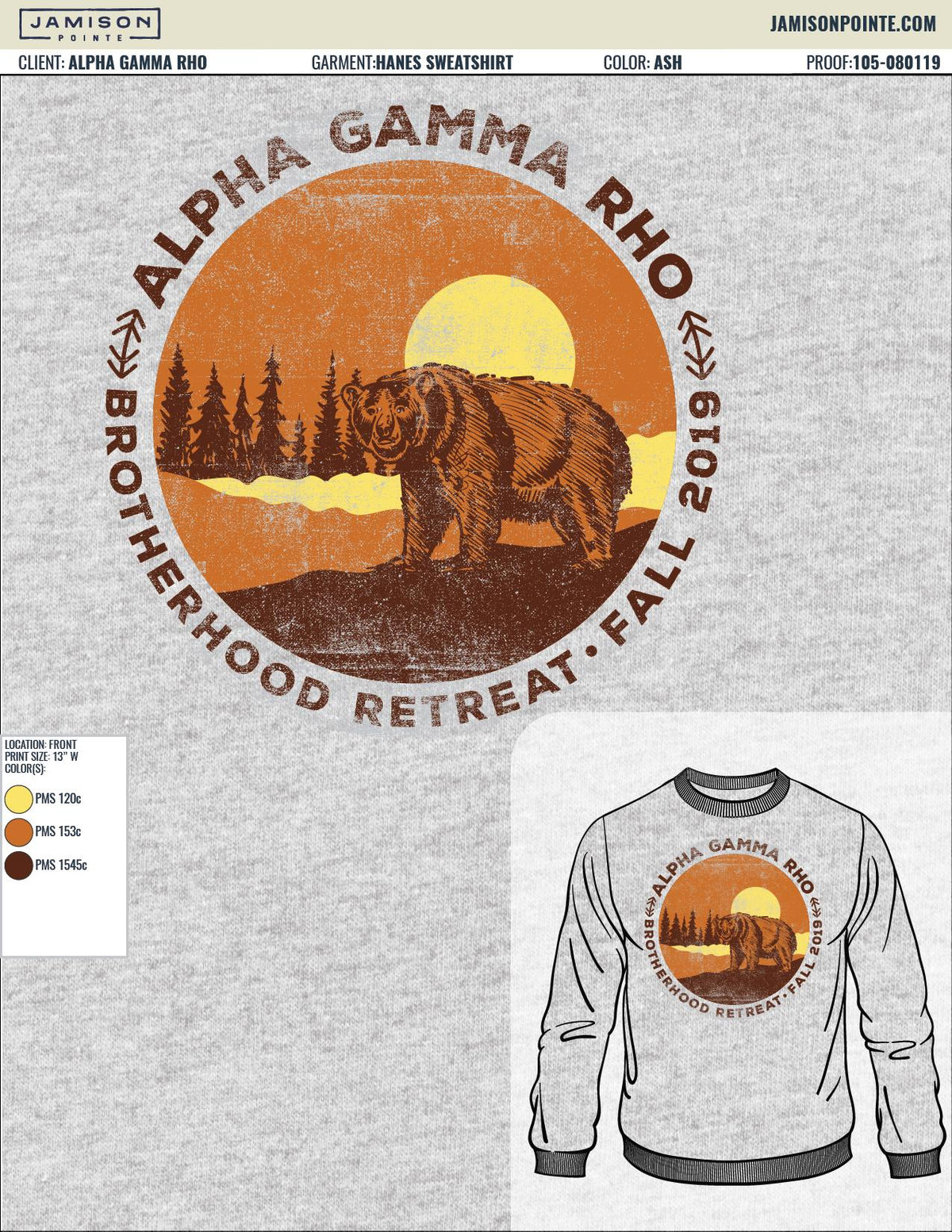 Alpha Gamma Rho Outdoors Sweatshirt